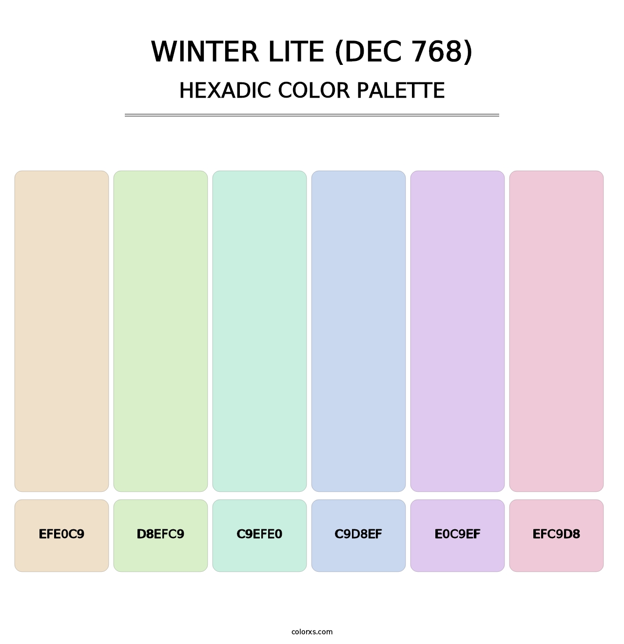 Winter Lite (DEC 768) - Hexadic Color Palette