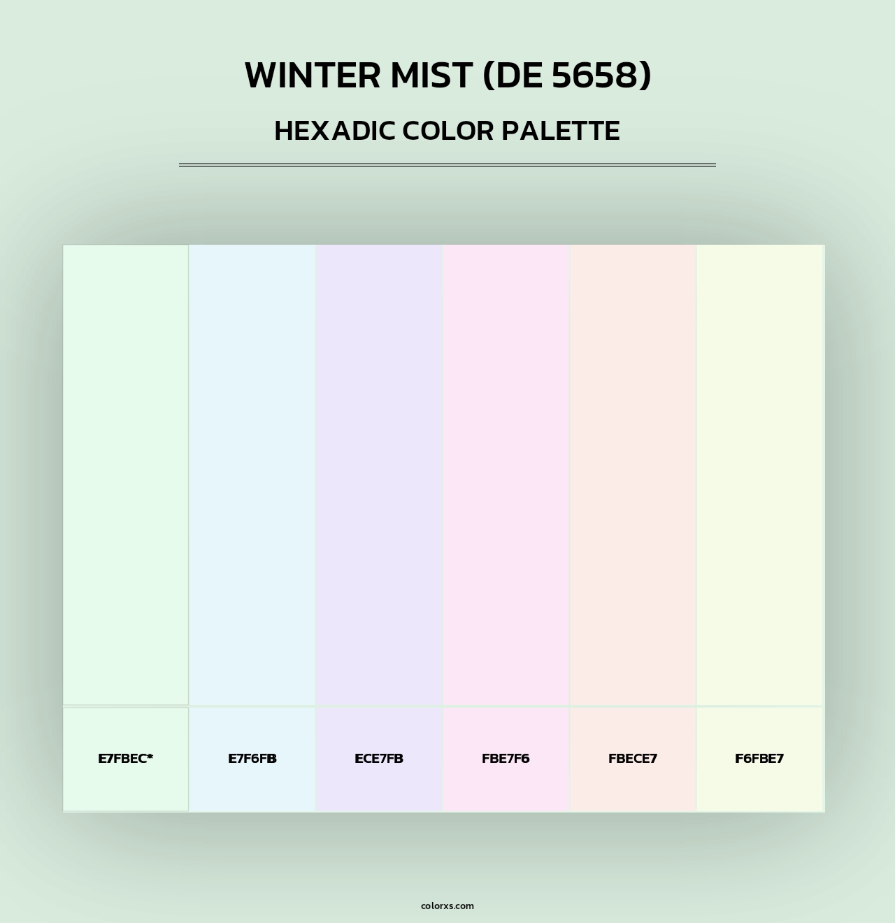 Winter Mist (DE 5658) - Hexadic Color Palette