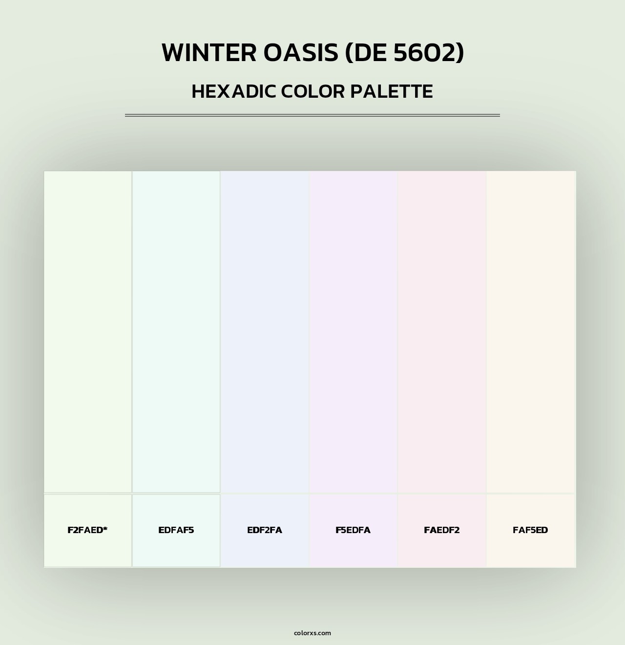 Winter Oasis (DE 5602) - Hexadic Color Palette
