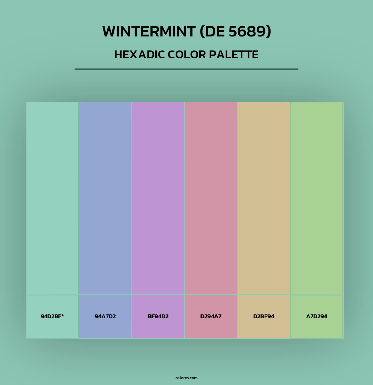 Wintermint (DE 5689) - Hexadic Color Palette