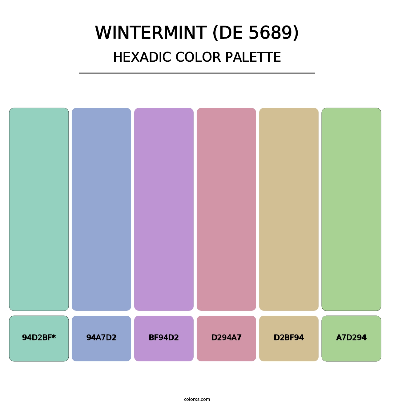 Wintermint (DE 5689) - Hexadic Color Palette
