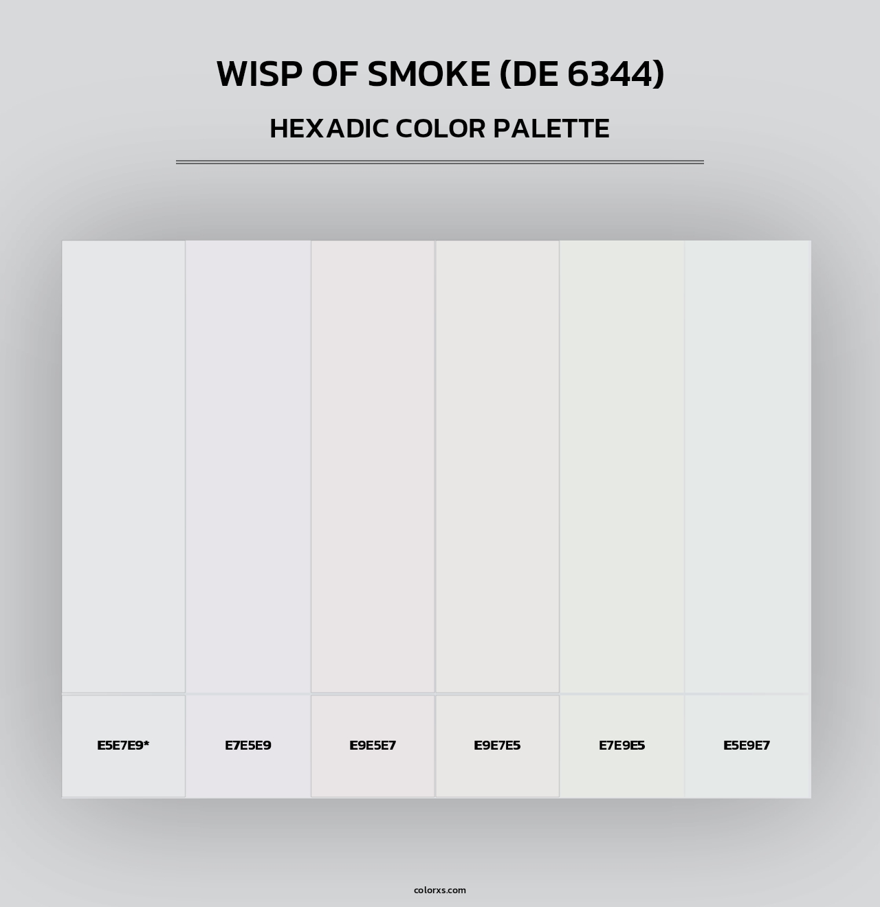 Wisp of Smoke (DE 6344) - Hexadic Color Palette