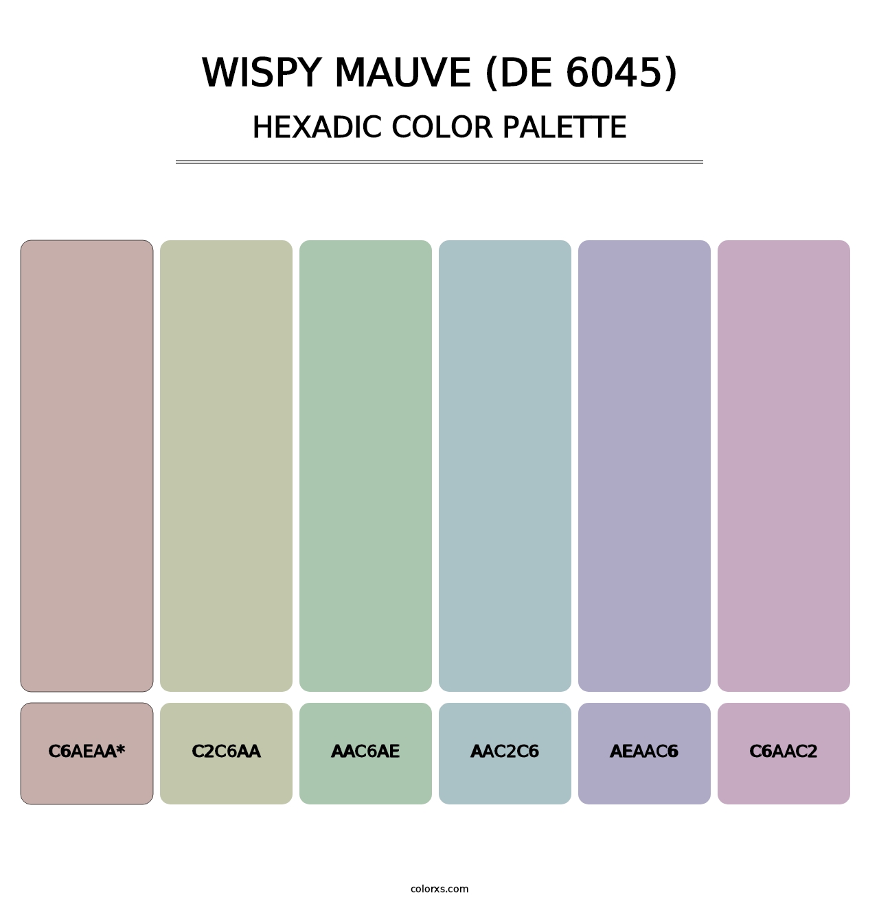 Wispy Mauve (DE 6045) - Hexadic Color Palette