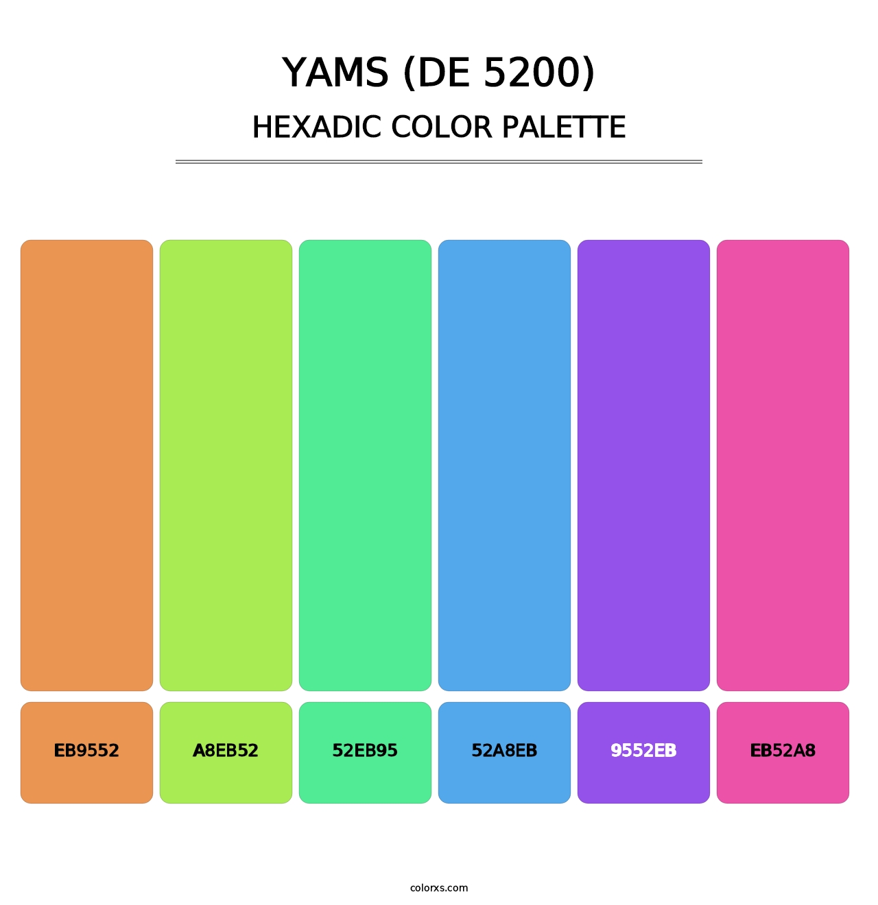 Yams (DE 5200) - Hexadic Color Palette
