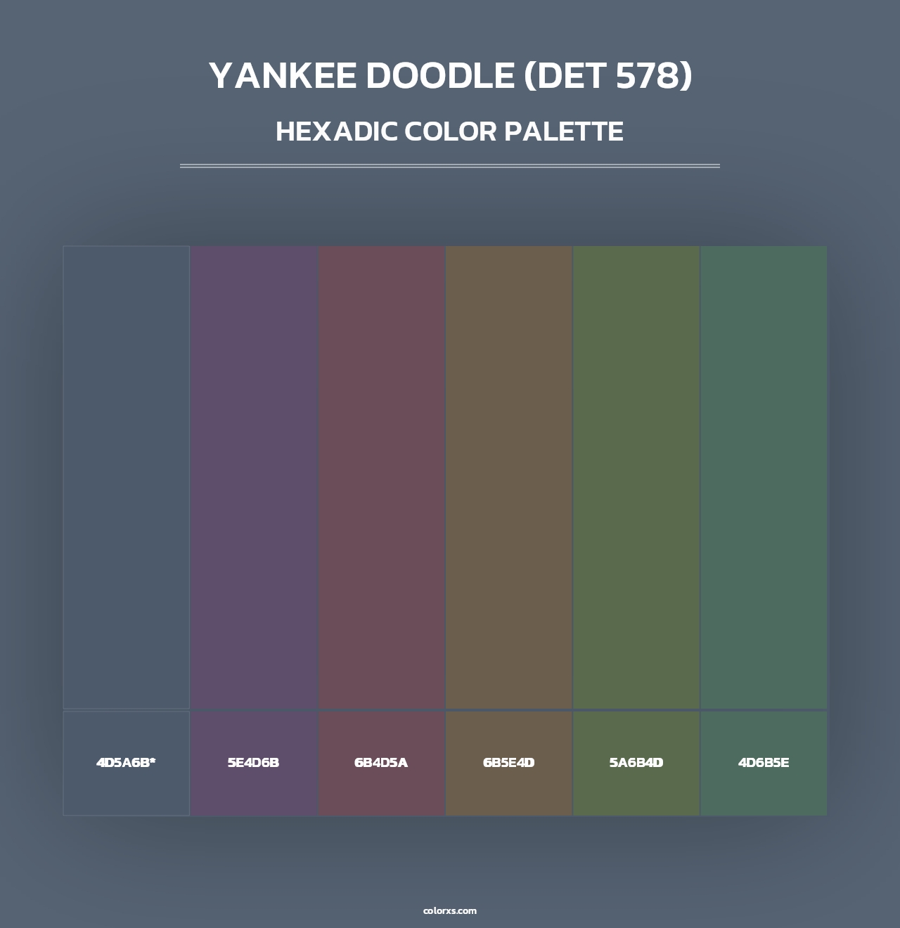 Yankee Doodle (DET 578) - Hexadic Color Palette