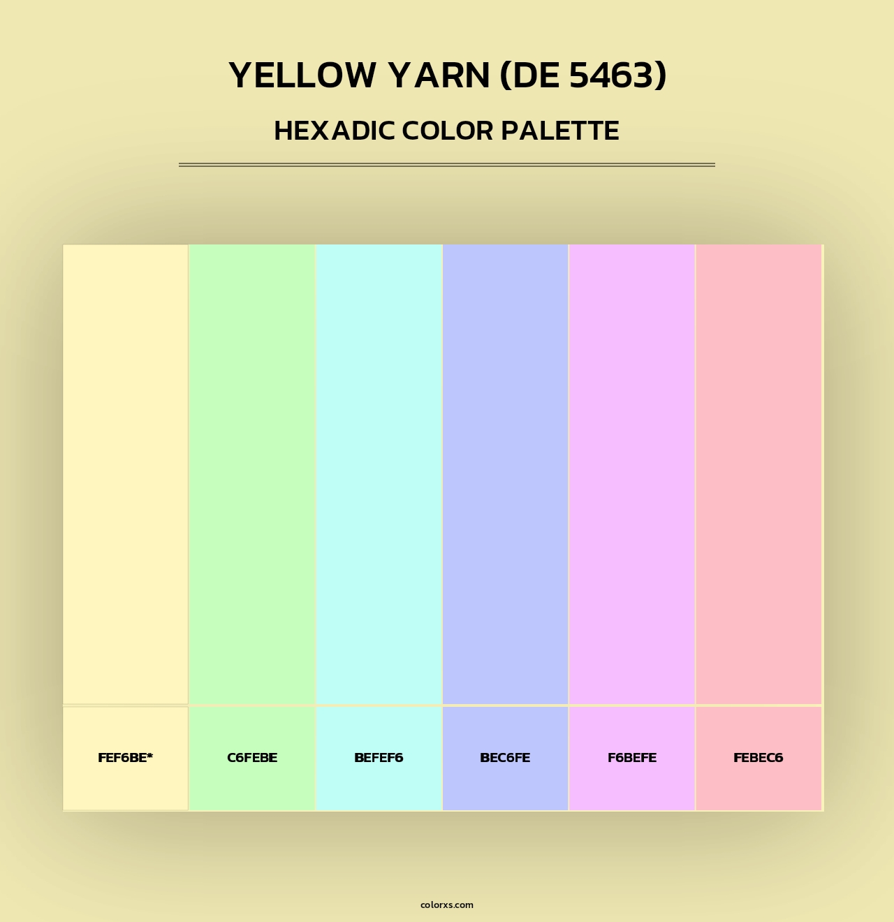 Yellow Yarn (DE 5463) - Hexadic Color Palette