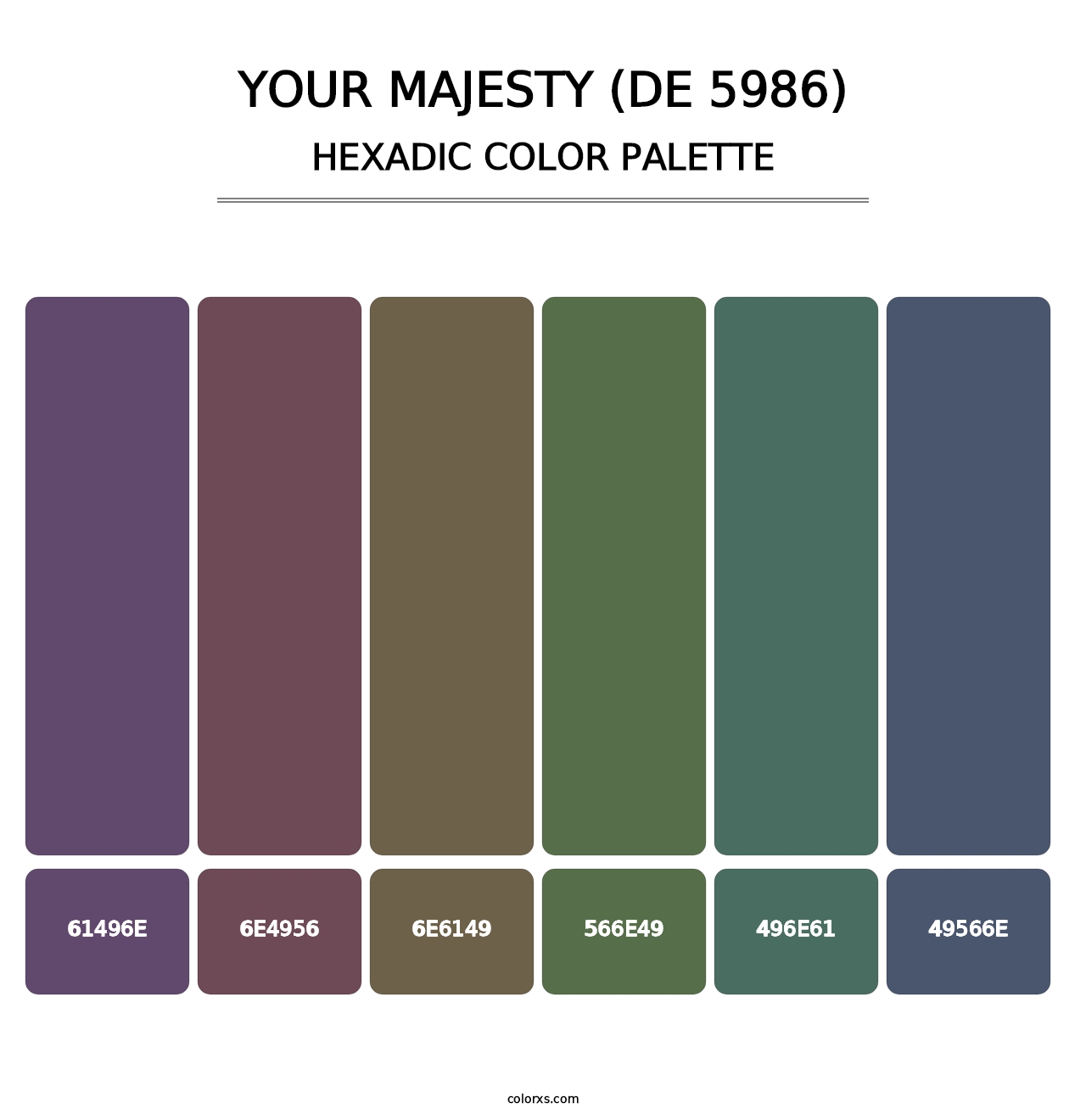 Your Majesty (DE 5986) - Hexadic Color Palette