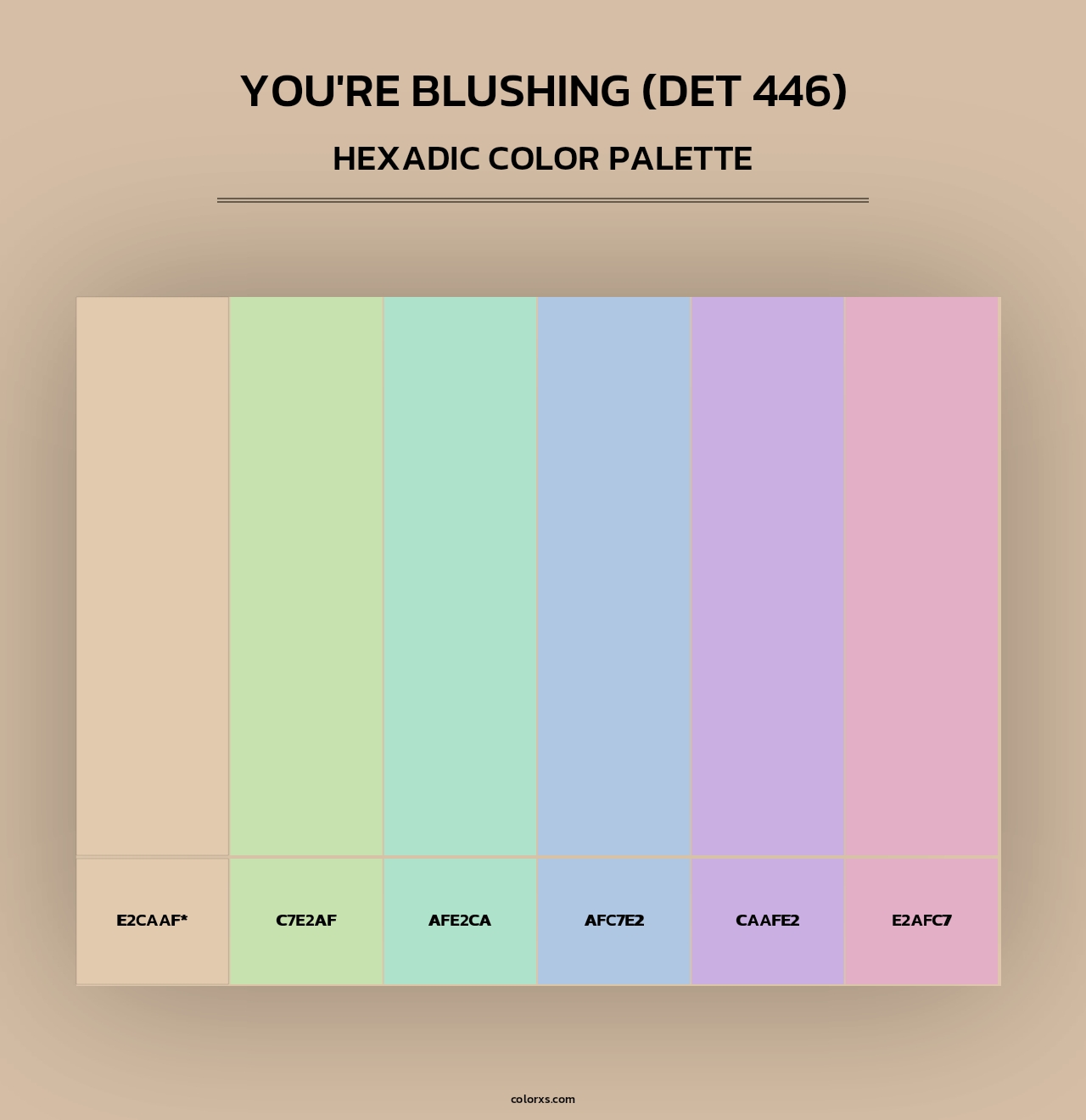 You're Blushing (DET 446) - Hexadic Color Palette
