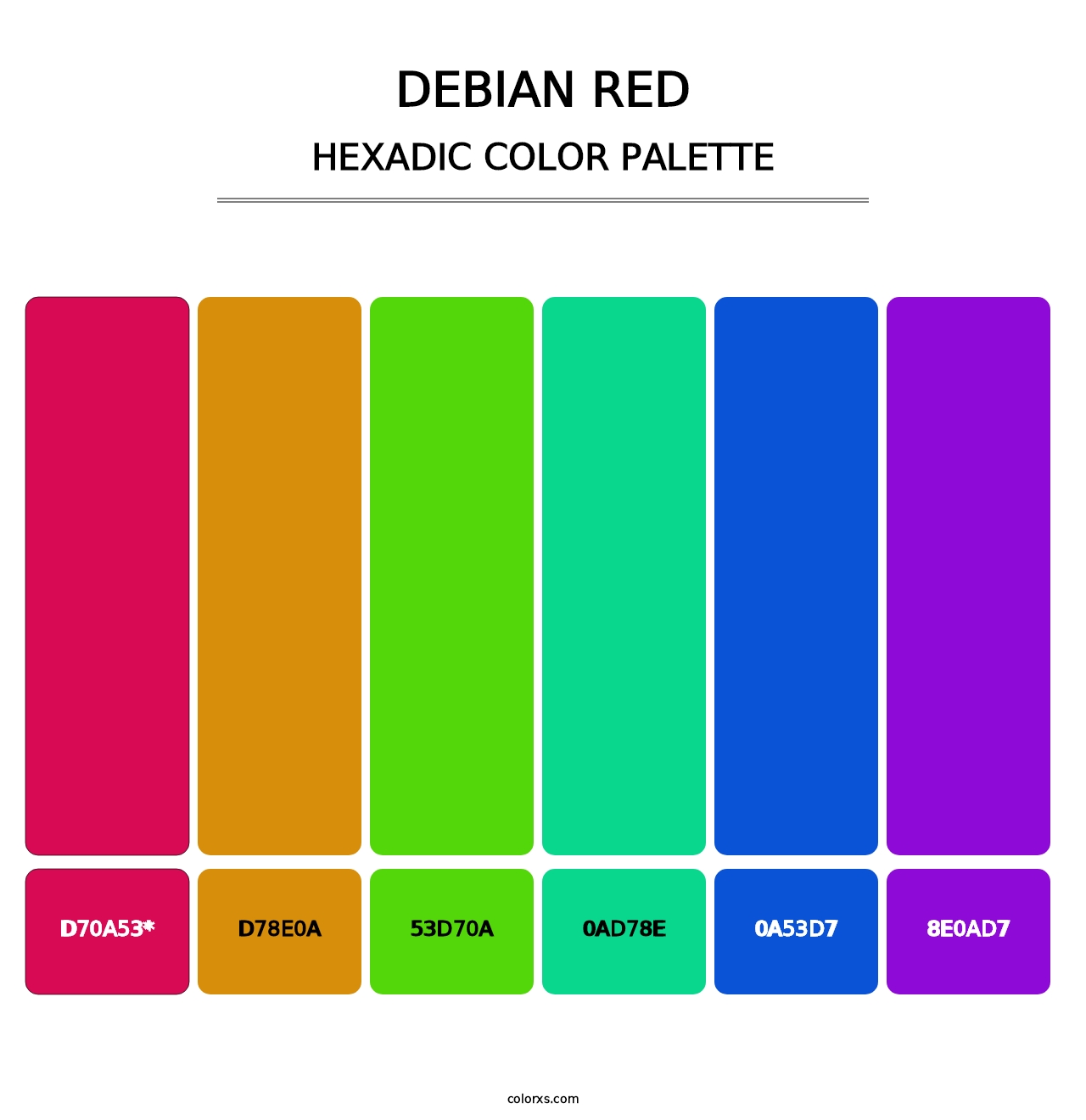 Debian red - Hexadic Color Palette
