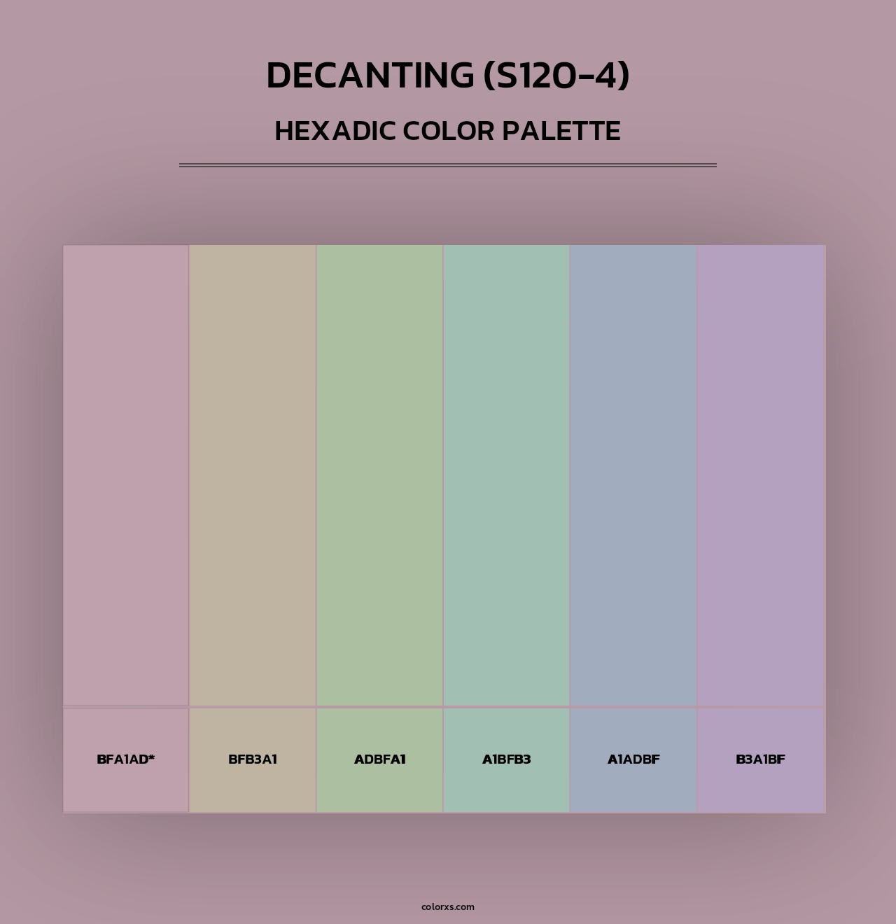 Decanting (S120-4) - Hexadic Color Palette