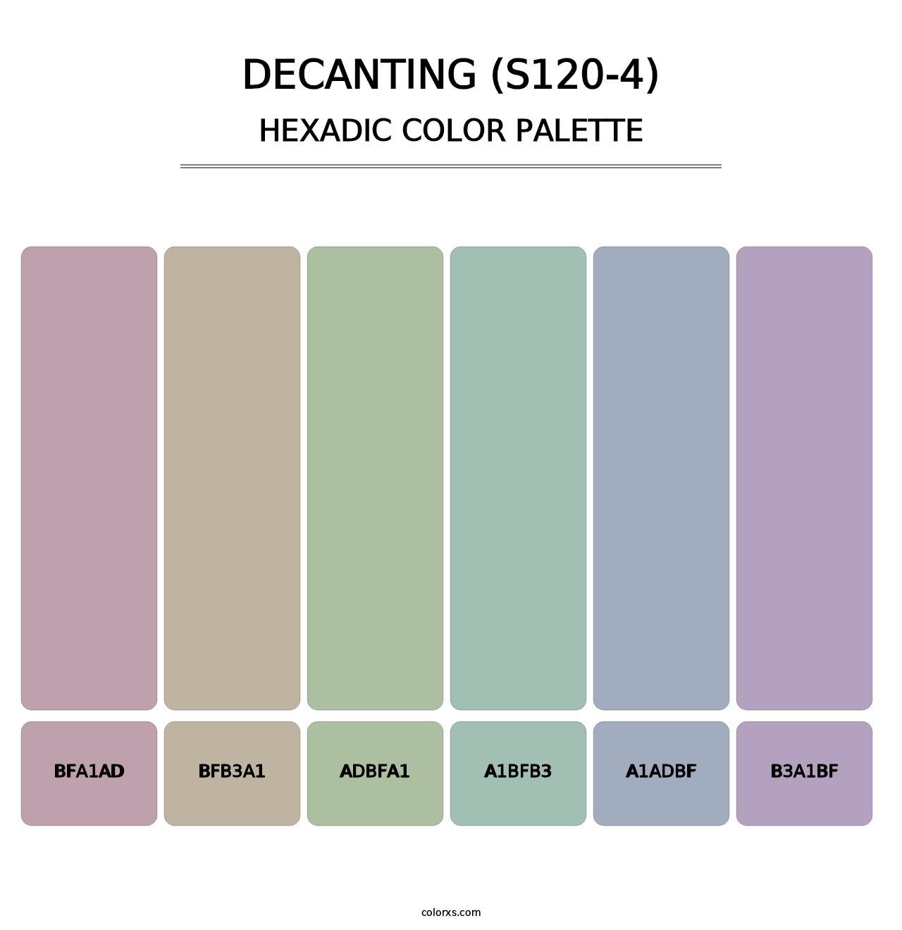 Decanting (S120-4) - Hexadic Color Palette