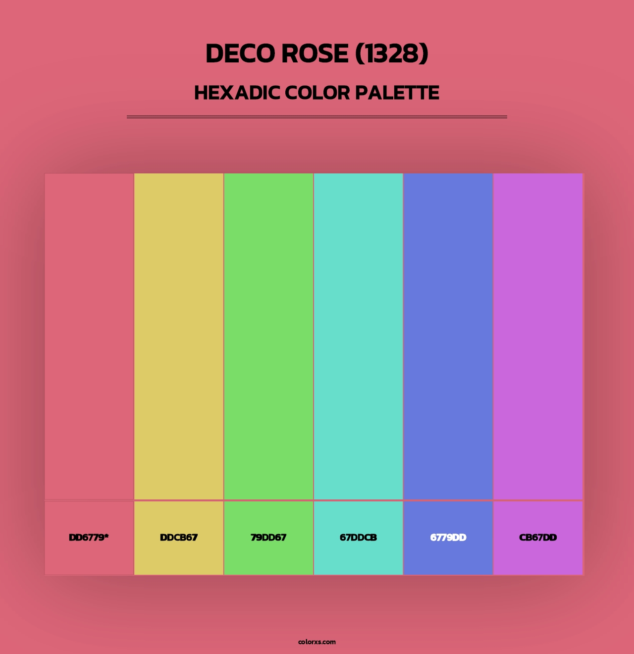Deco Rose (1328) - Hexadic Color Palette