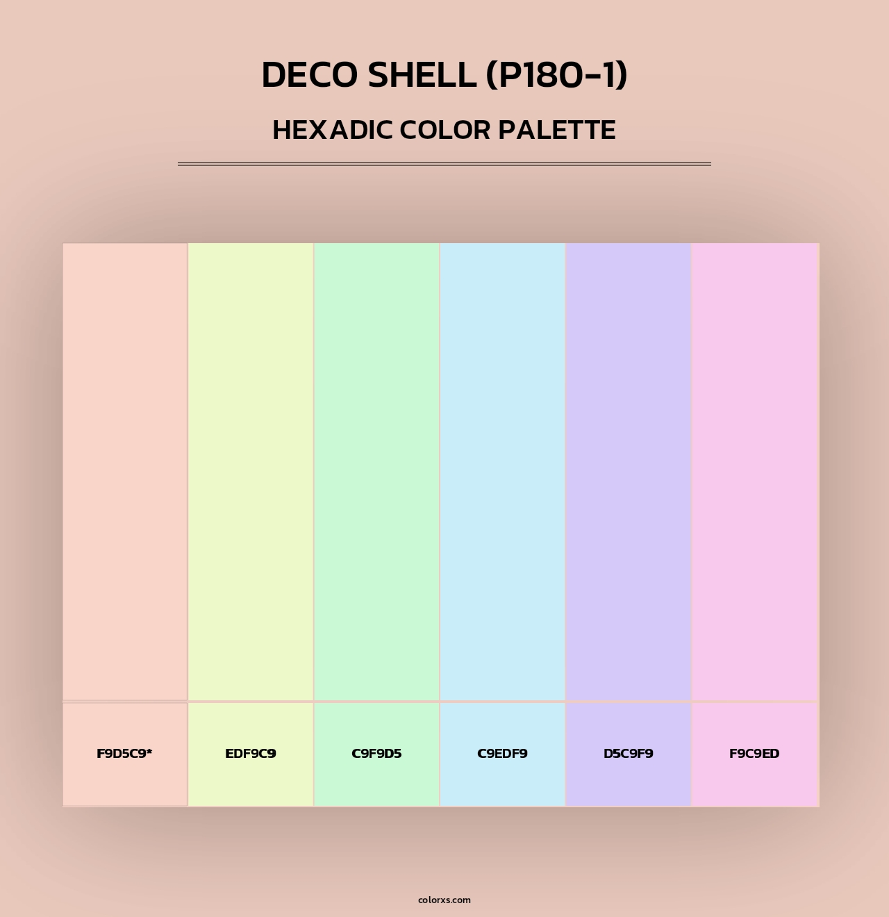 Deco Shell (P180-1) - Hexadic Color Palette