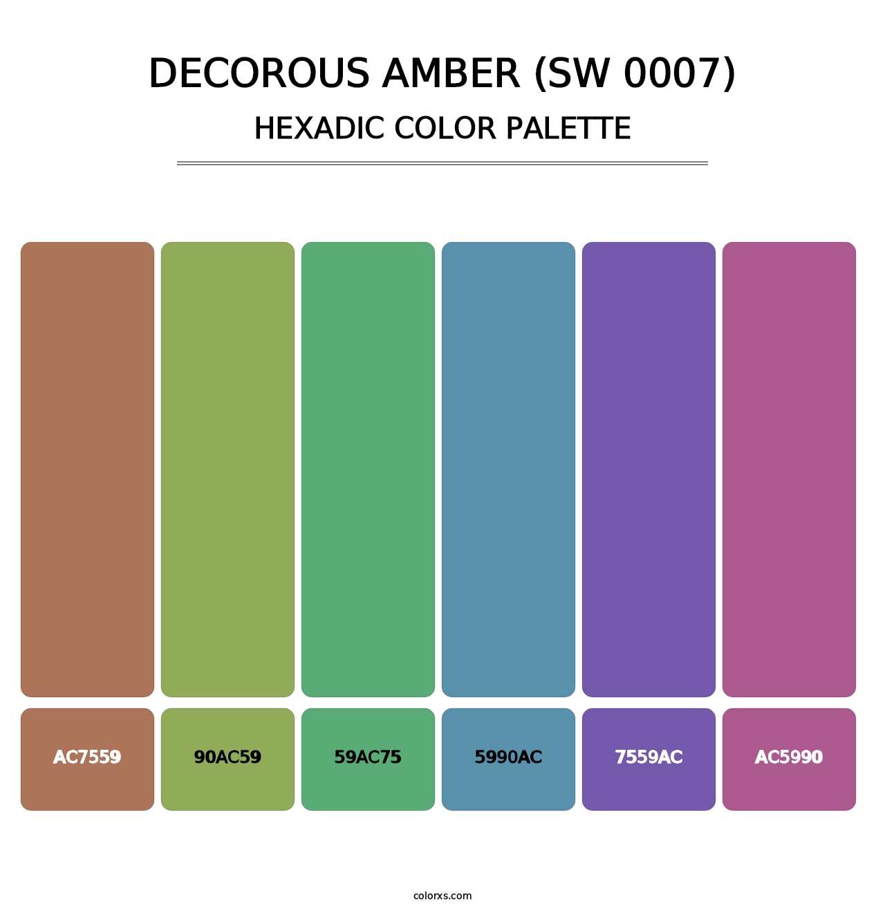 Decorous Amber (SW 0007) - Hexadic Color Palette