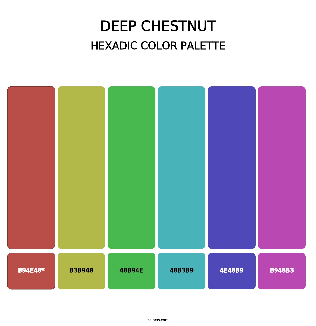 Deep Chestnut - Hexadic Color Palette
