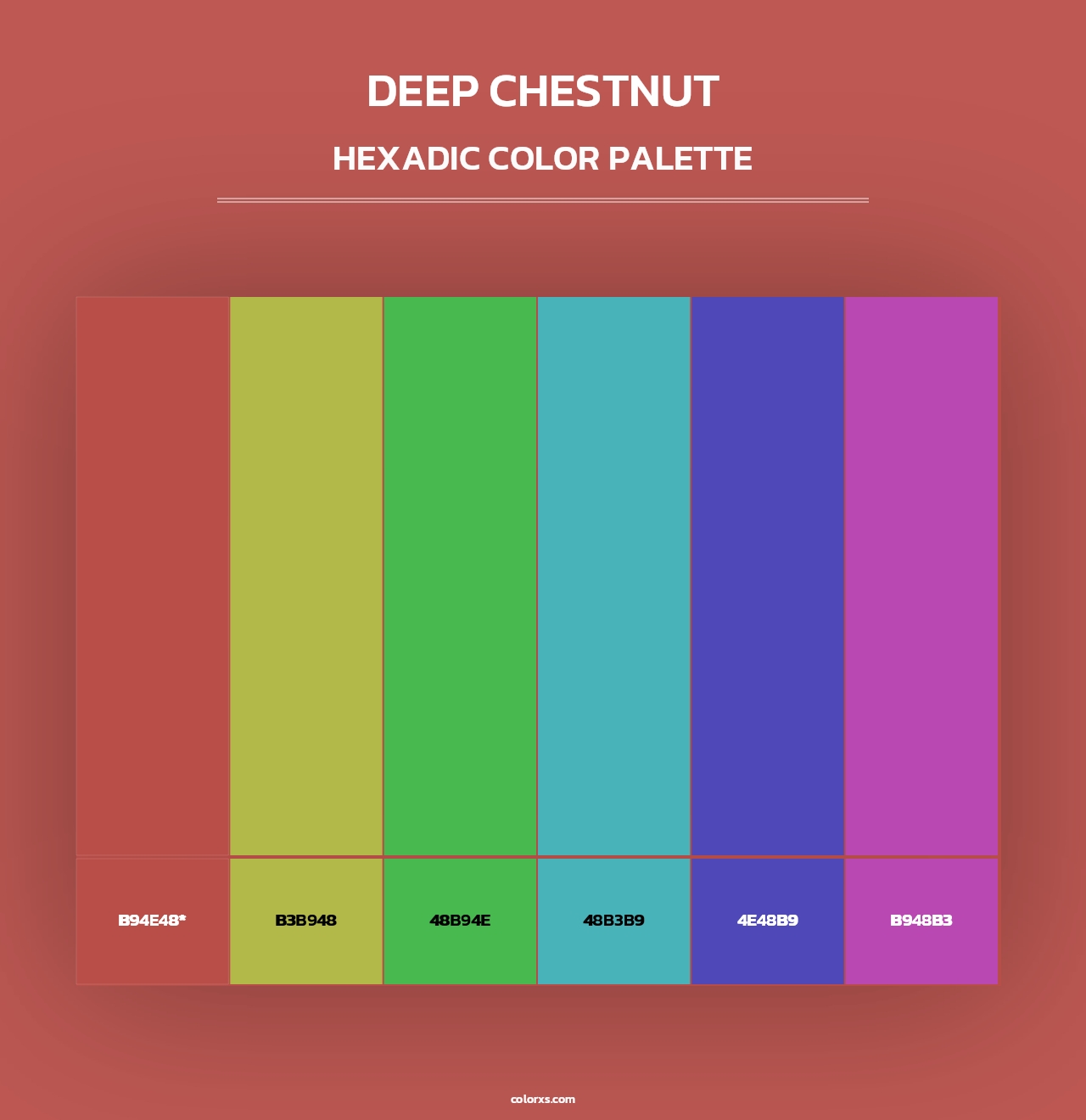 Deep Chestnut - Hexadic Color Palette