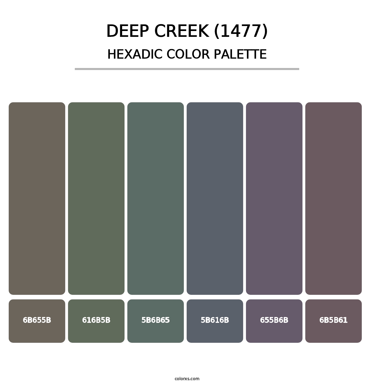 Deep Creek (1477) - Hexadic Color Palette