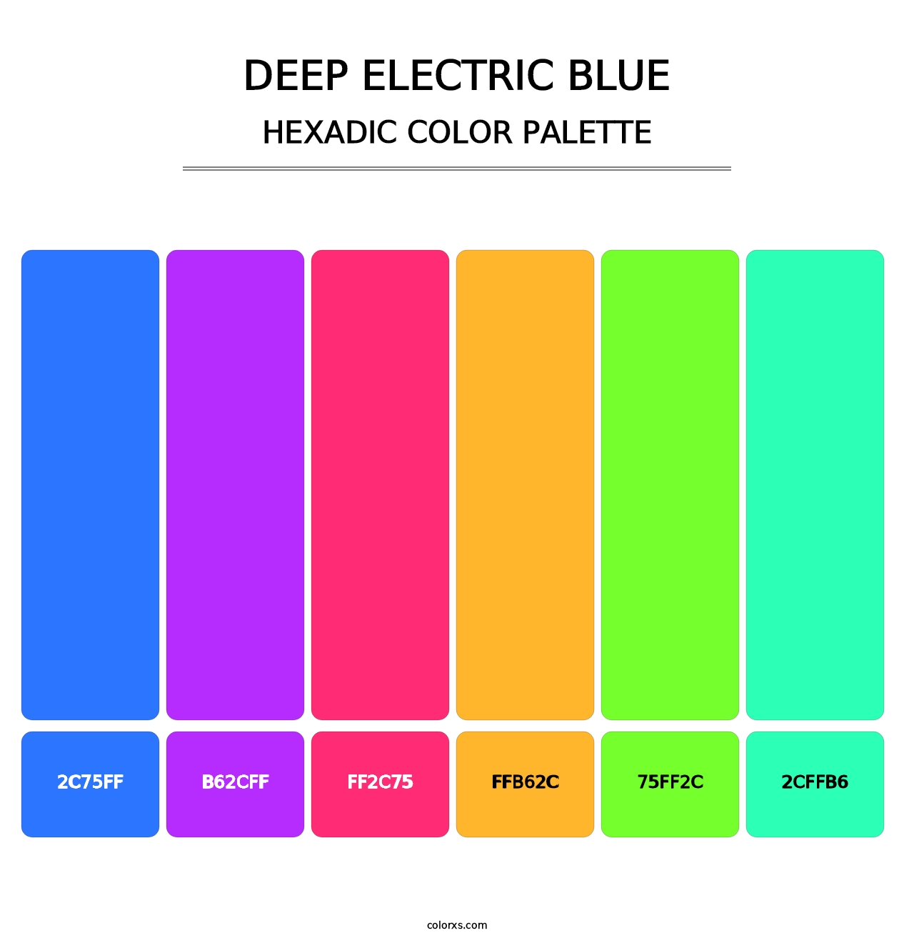 Deep Electric Blue - Hexadic Color Palette