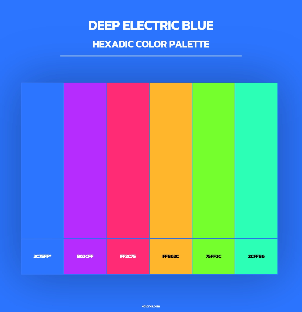 Deep Electric Blue - Hexadic Color Palette