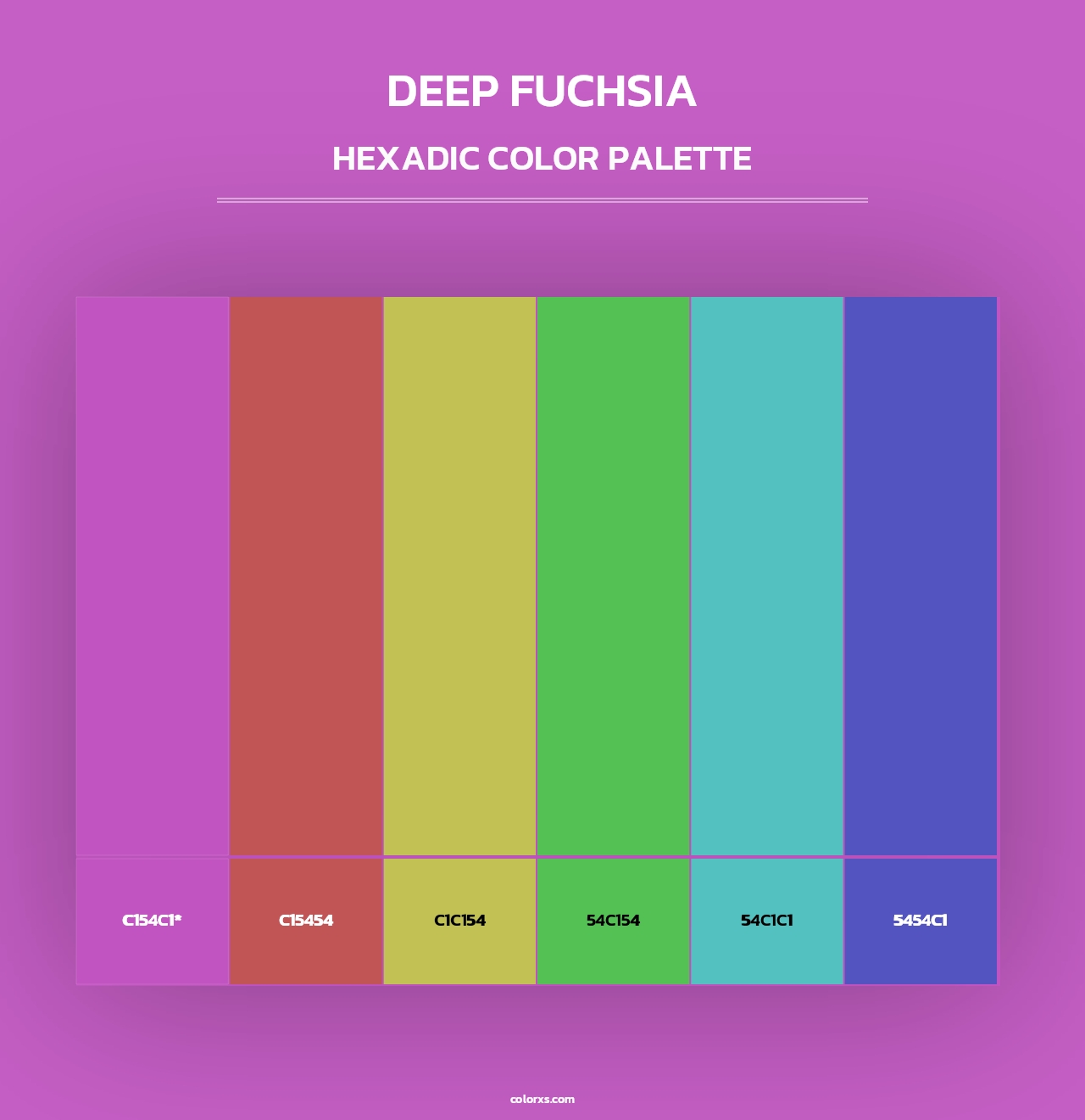 Deep Fuchsia - Hexadic Color Palette