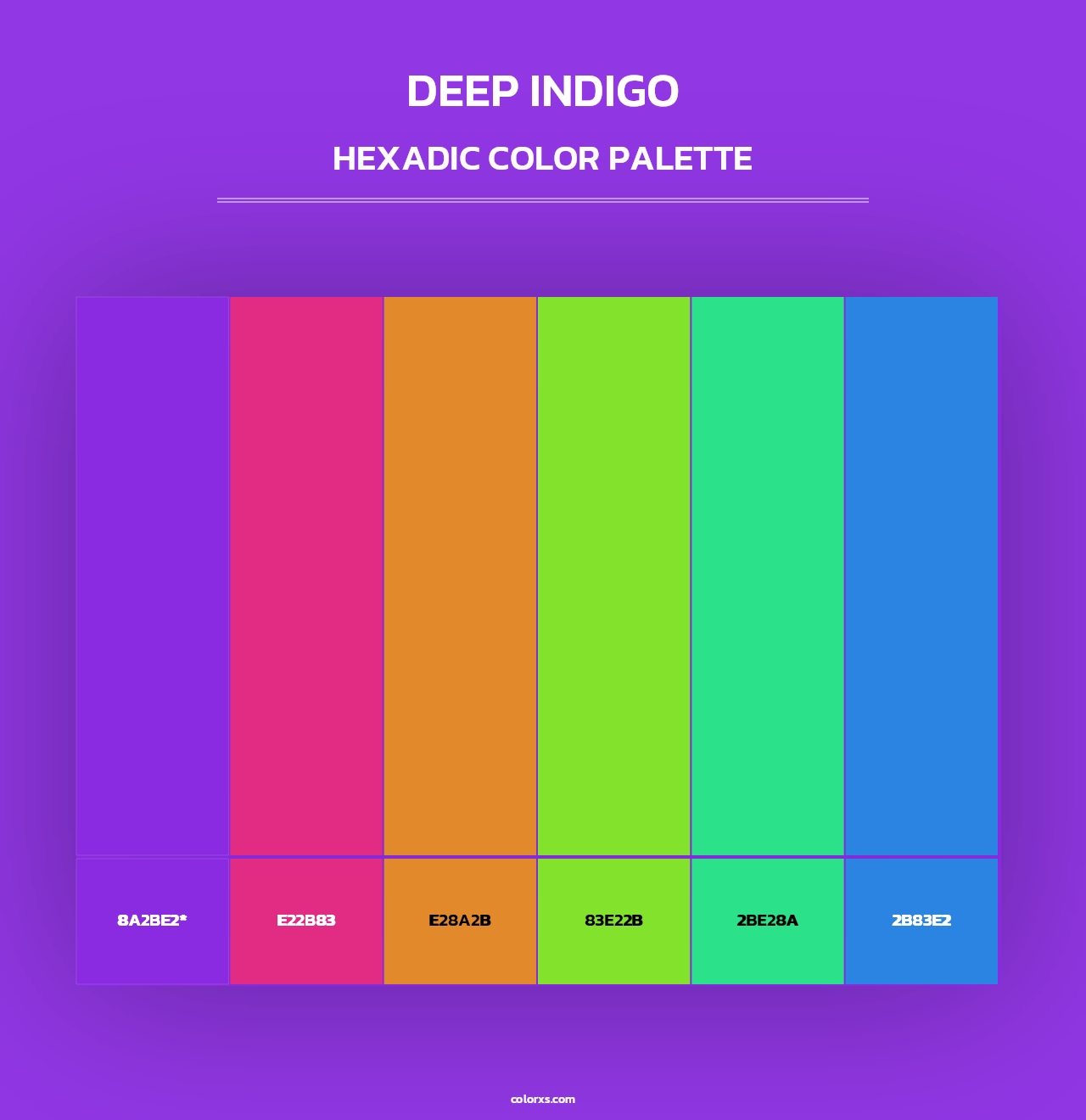 Deep Indigo - Hexadic Color Palette