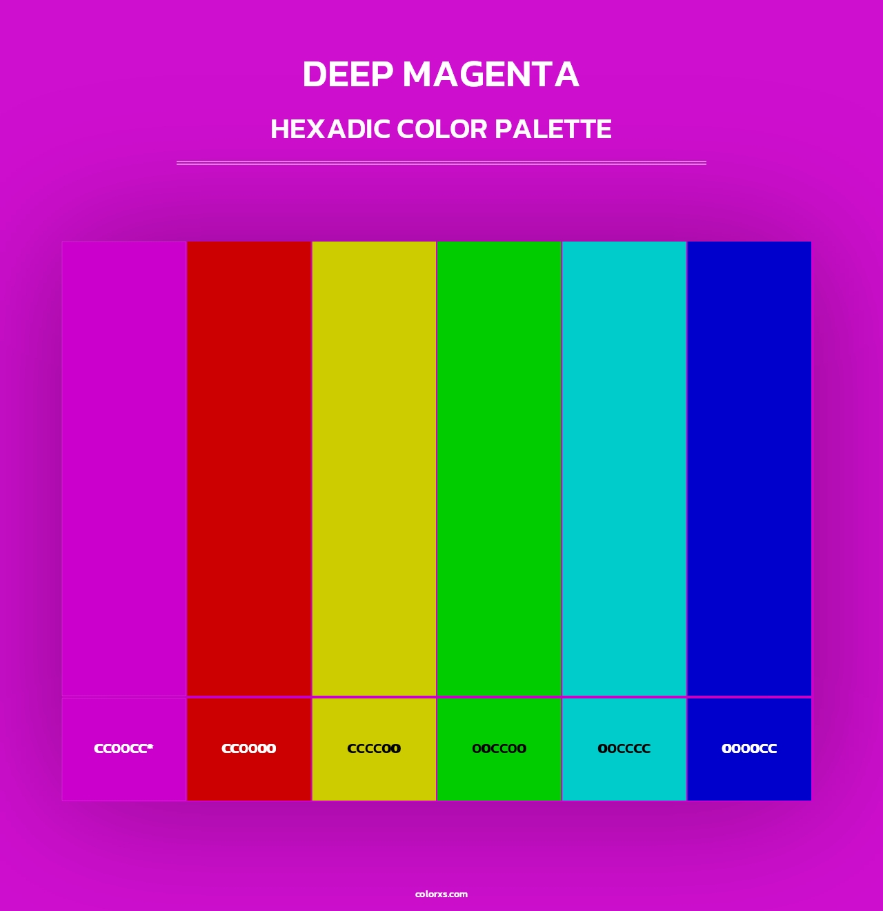 Deep Magenta - Hexadic Color Palette