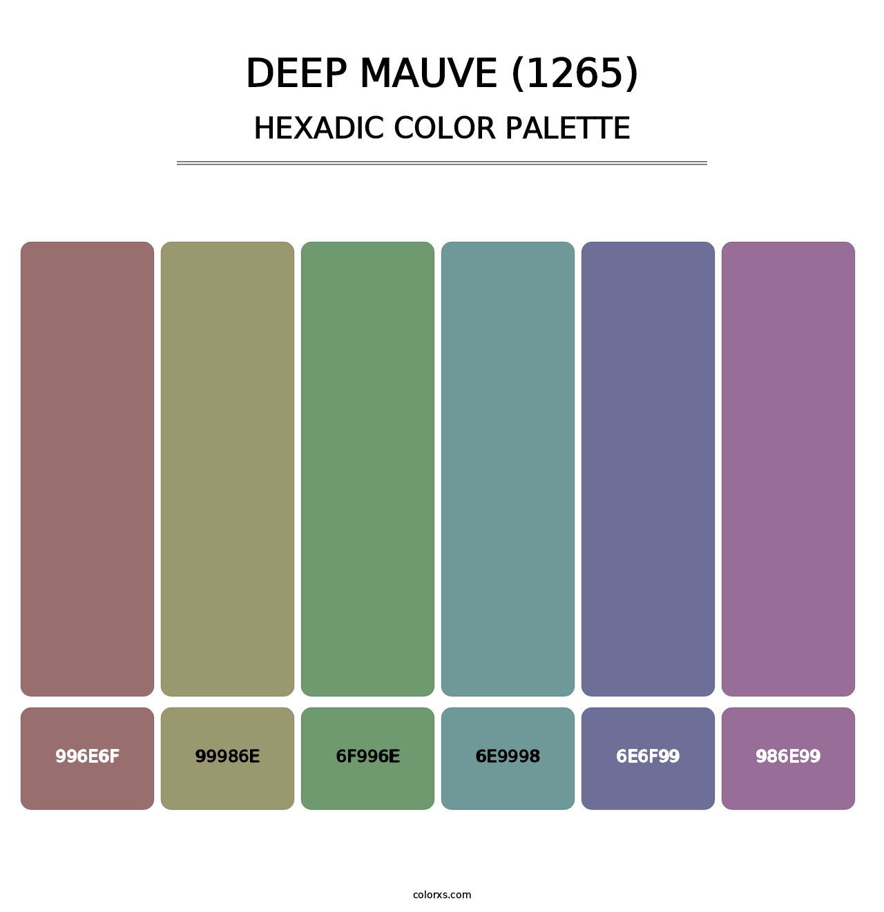 Deep Mauve (1265) - Hexadic Color Palette