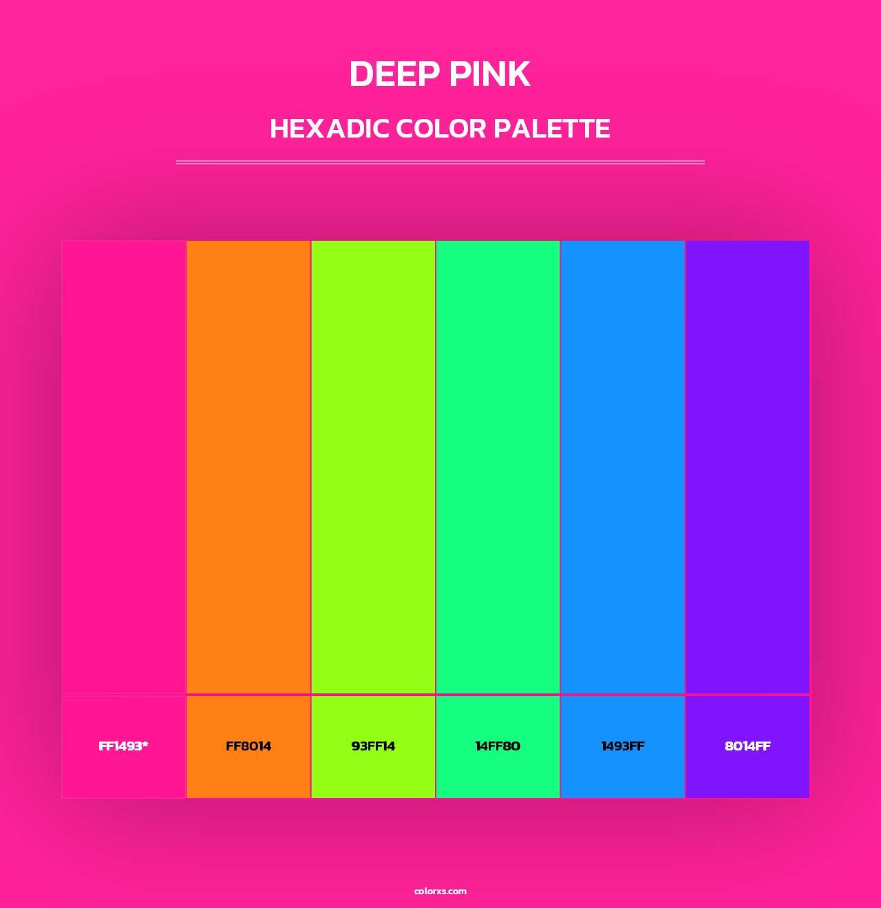 Deep Pink - Hexadic Color Palette
