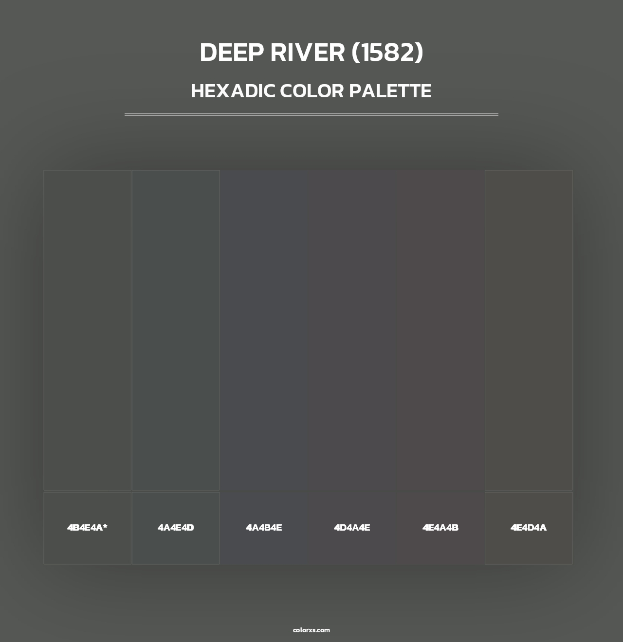 Deep River (1582) - Hexadic Color Palette