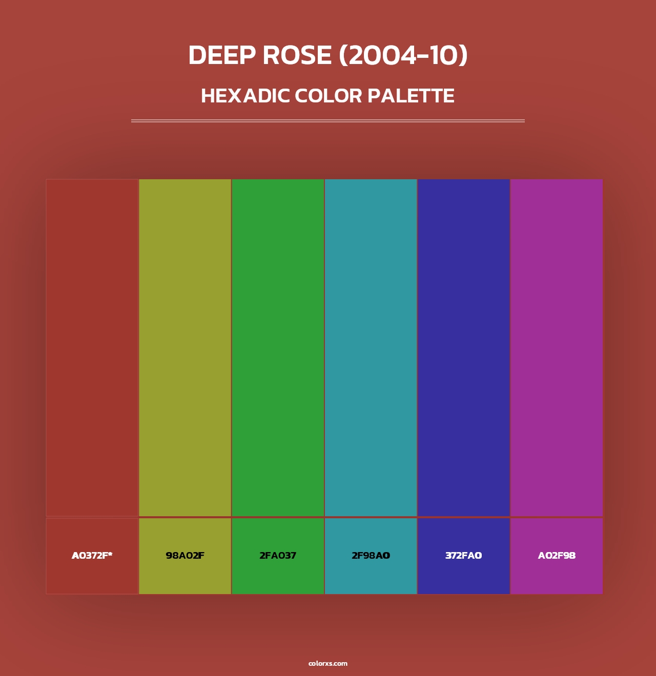 Deep Rose (2004-10) - Hexadic Color Palette