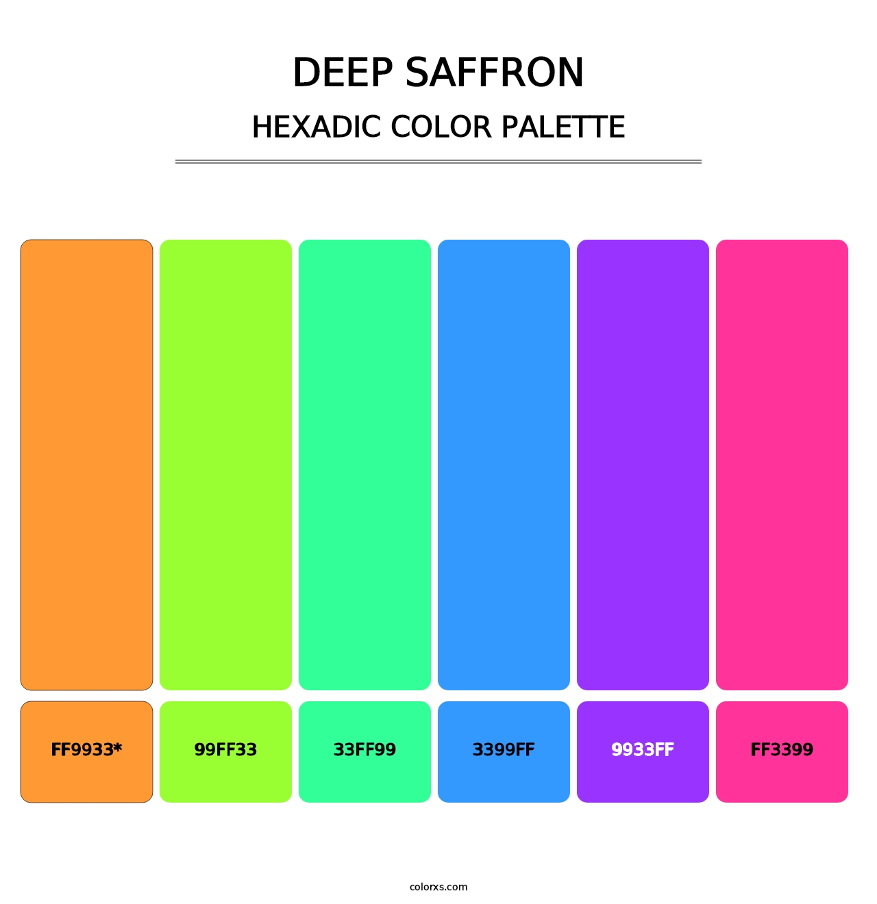 Deep Saffron - Hexadic Color Palette