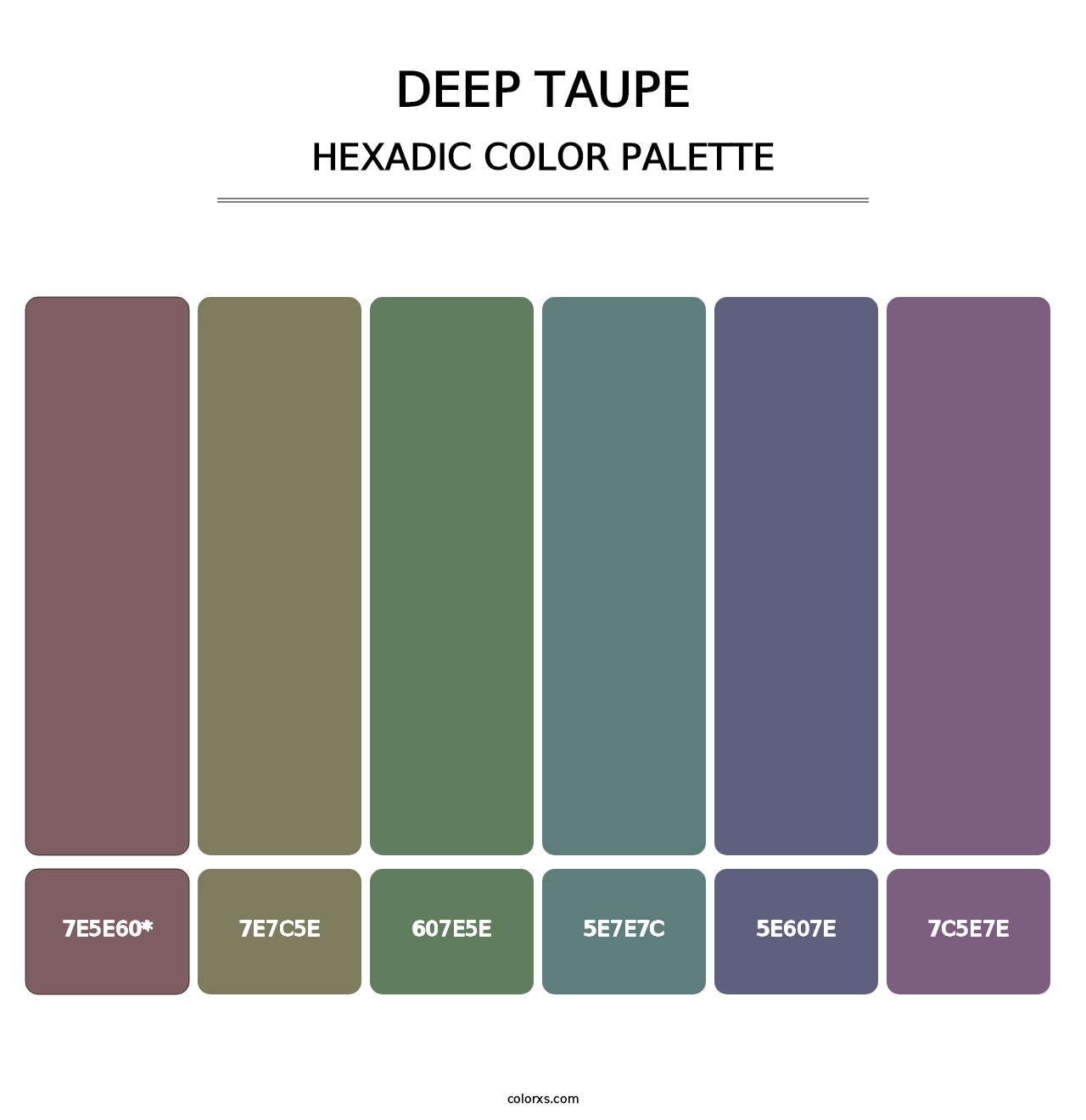 Deep Taupe - Hexadic Color Palette