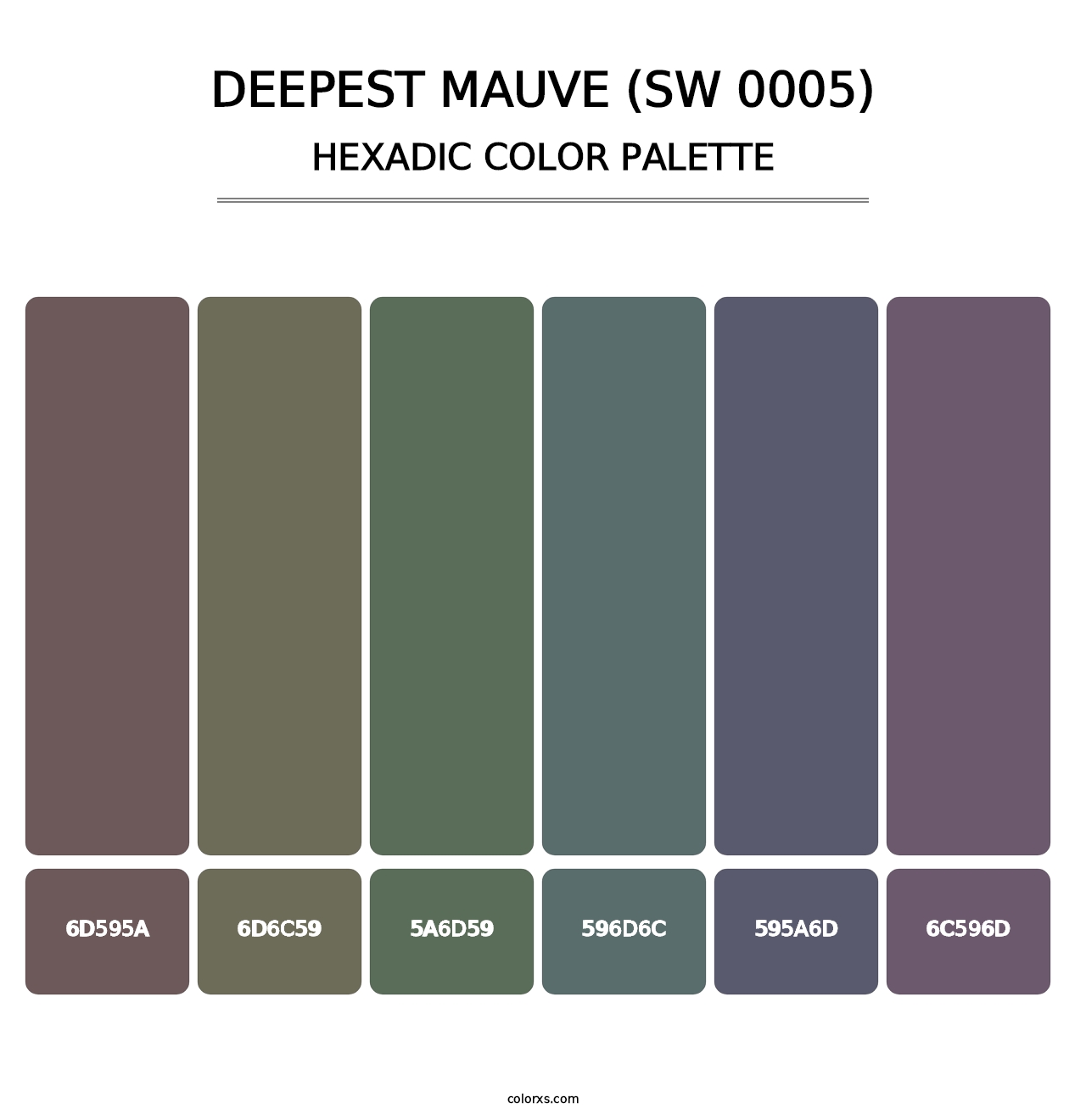 Deepest Mauve (SW 0005) - Hexadic Color Palette