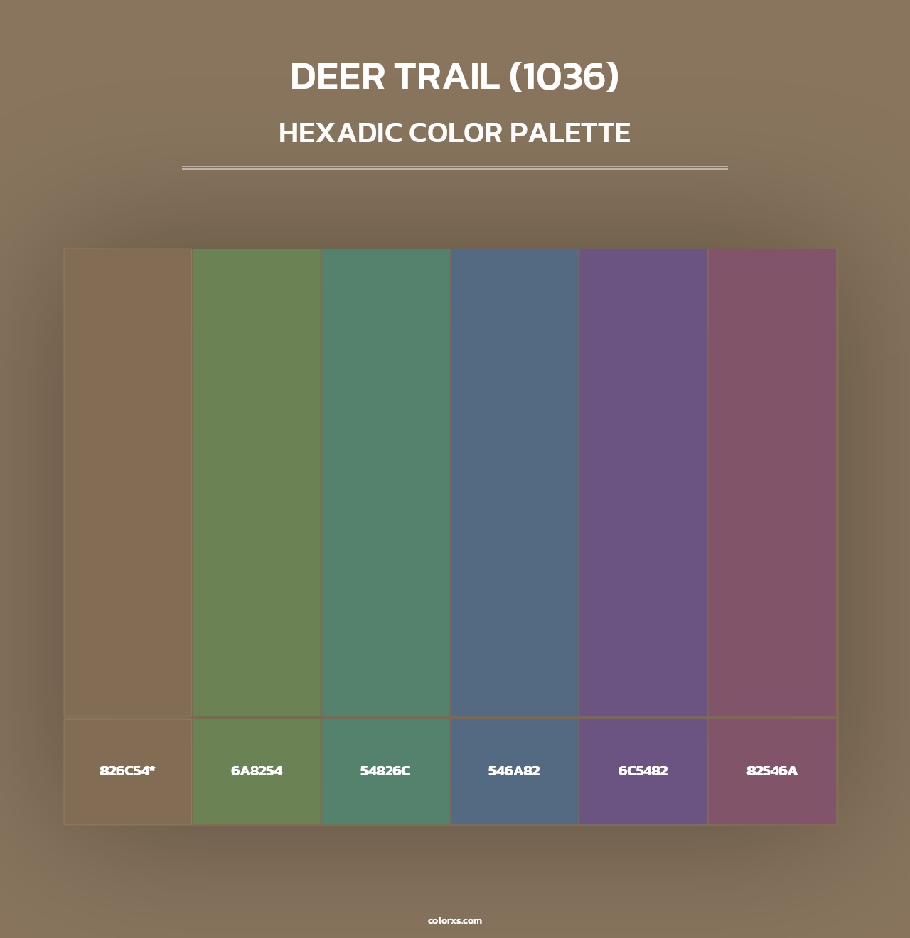 Deer Trail (1036) - Hexadic Color Palette
