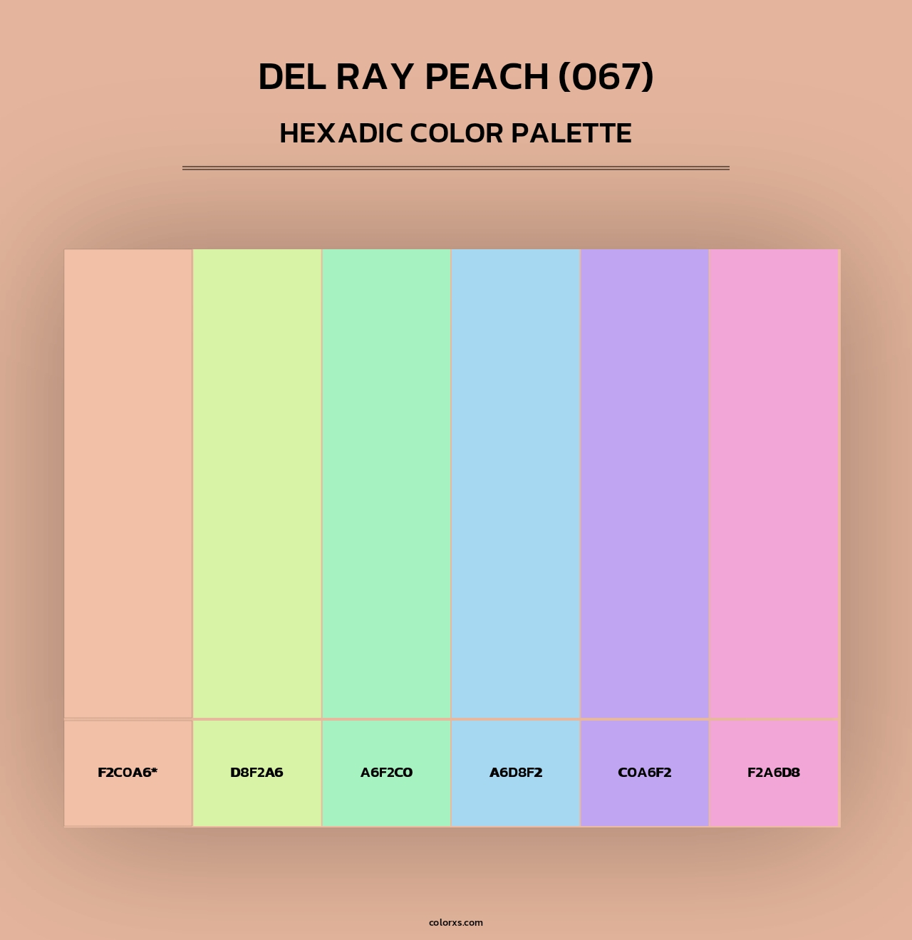 Del Ray Peach (067) - Hexadic Color Palette
