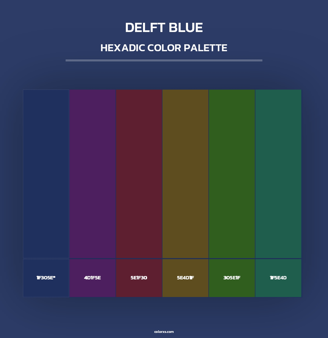 Delft blue - Hexadic Color Palette