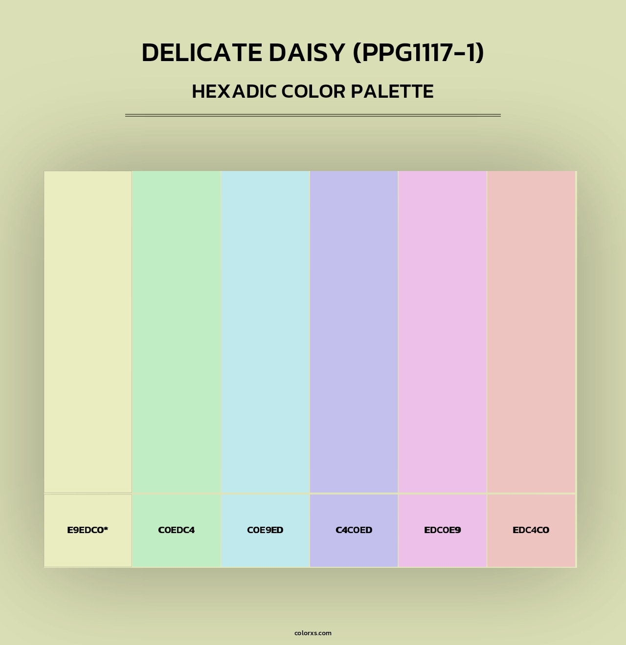 Delicate Daisy (PPG1117-1) - Hexadic Color Palette