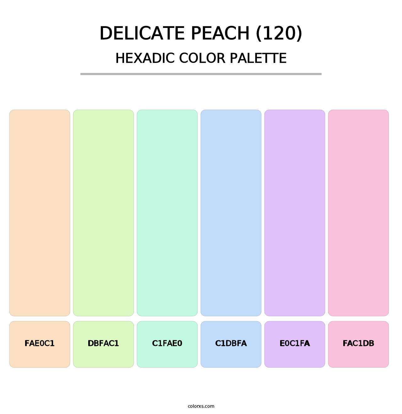 Delicate Peach (120) - Hexadic Color Palette