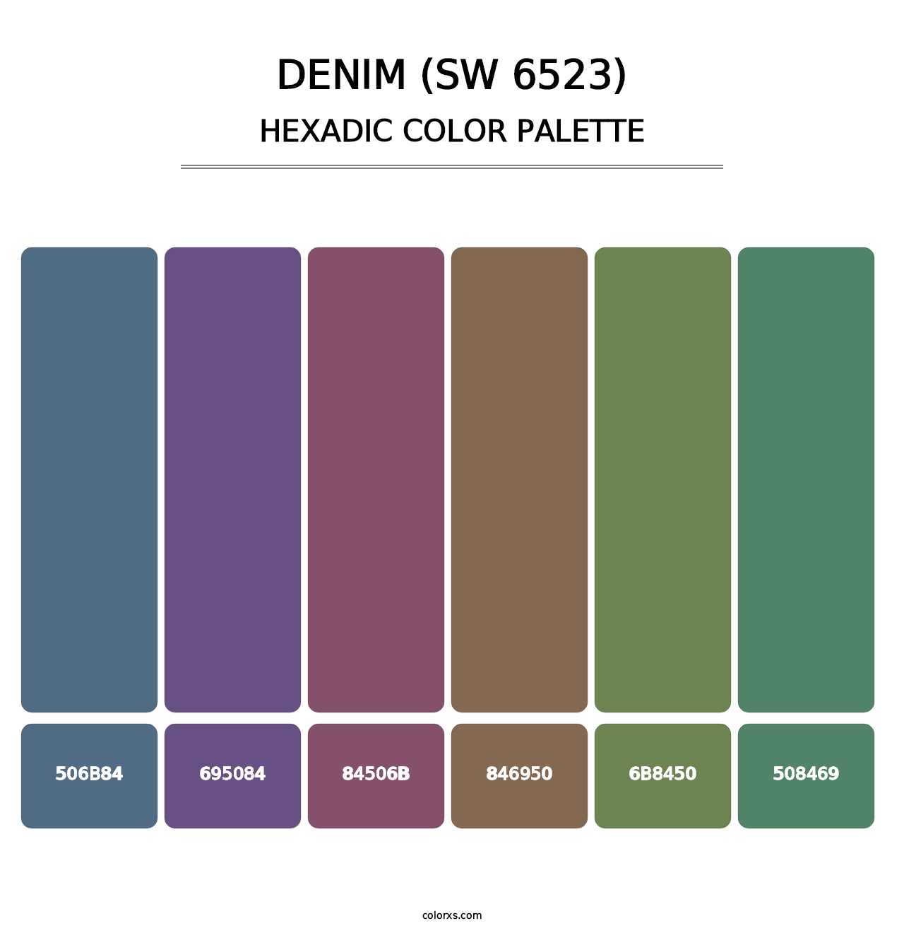 Denim (SW 6523) - Hexadic Color Palette