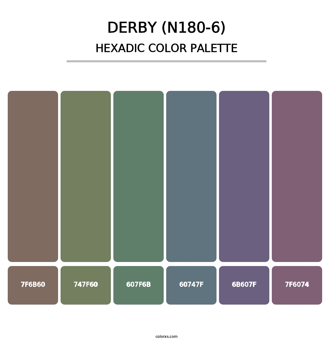 Derby (N180-6) - Hexadic Color Palette