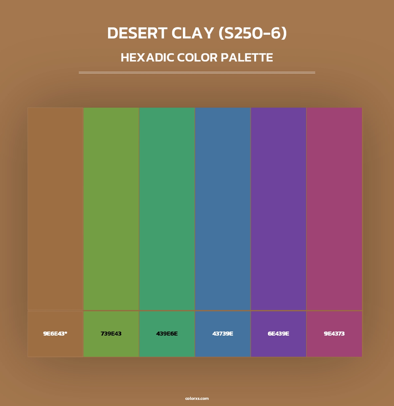 Desert Clay (S250-6) - Hexadic Color Palette