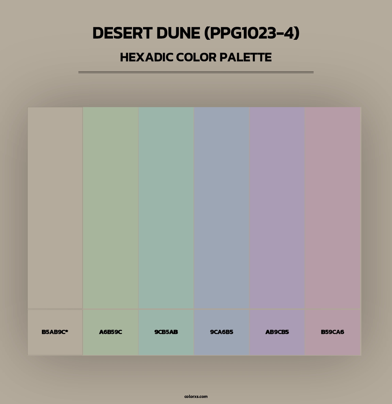 Desert Dune (PPG1023-4) - Hexadic Color Palette
