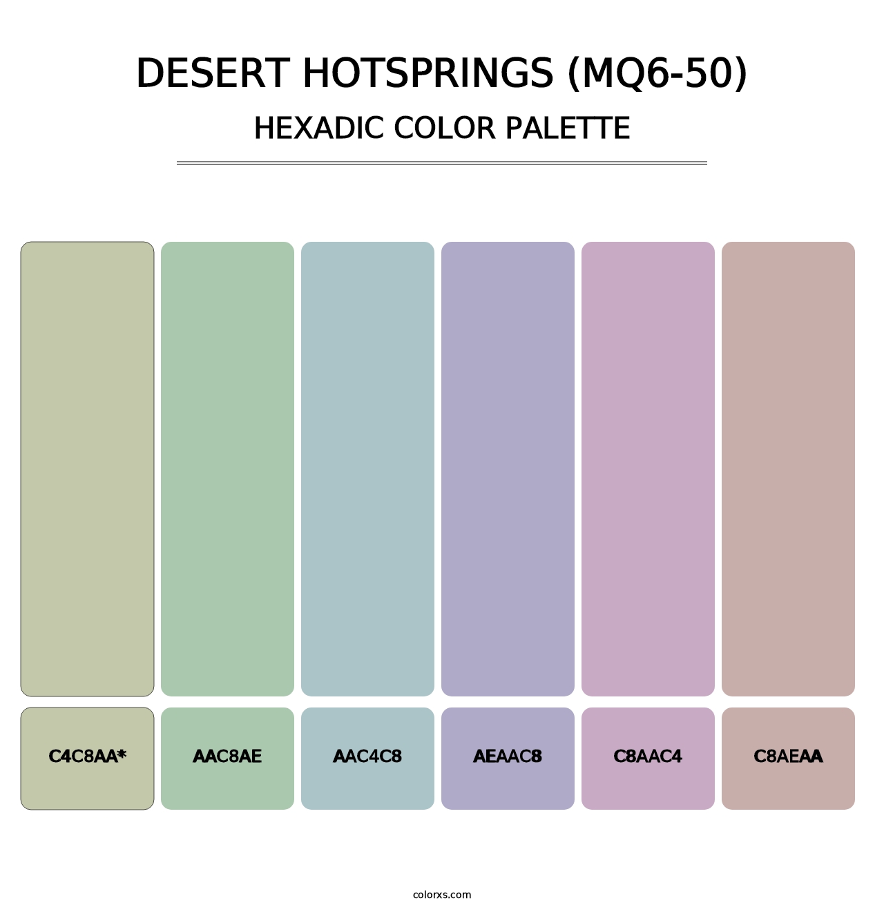 Desert Hotsprings (MQ6-50) - Hexadic Color Palette