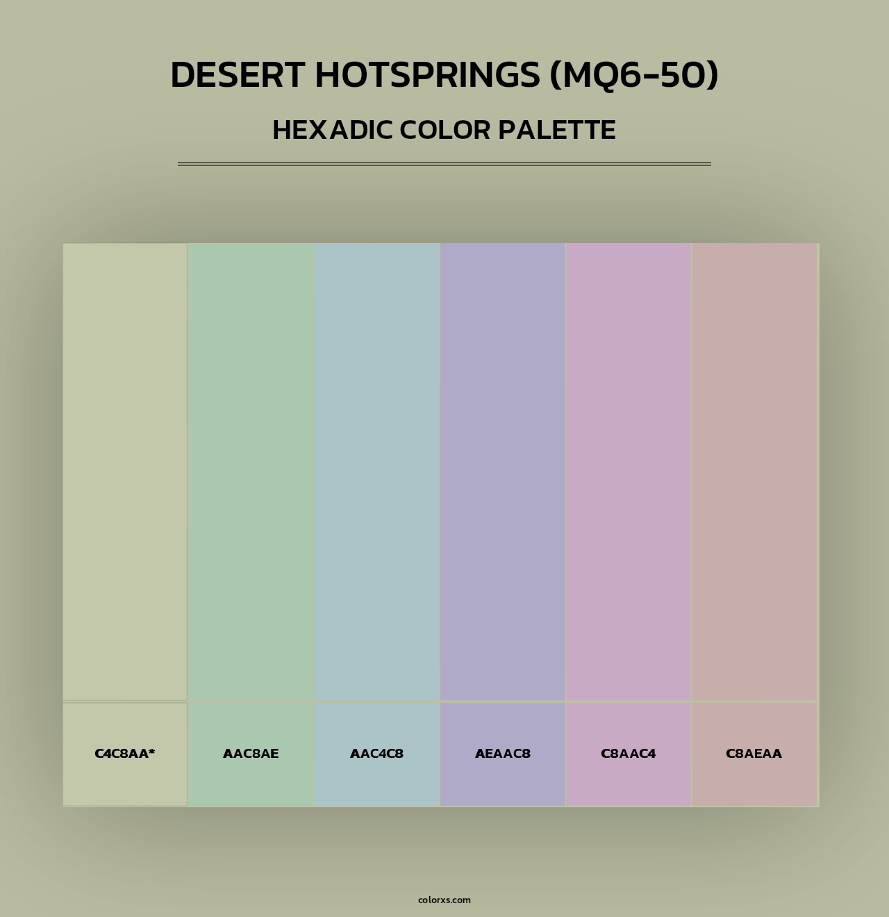 Desert Hotsprings (MQ6-50) - Hexadic Color Palette