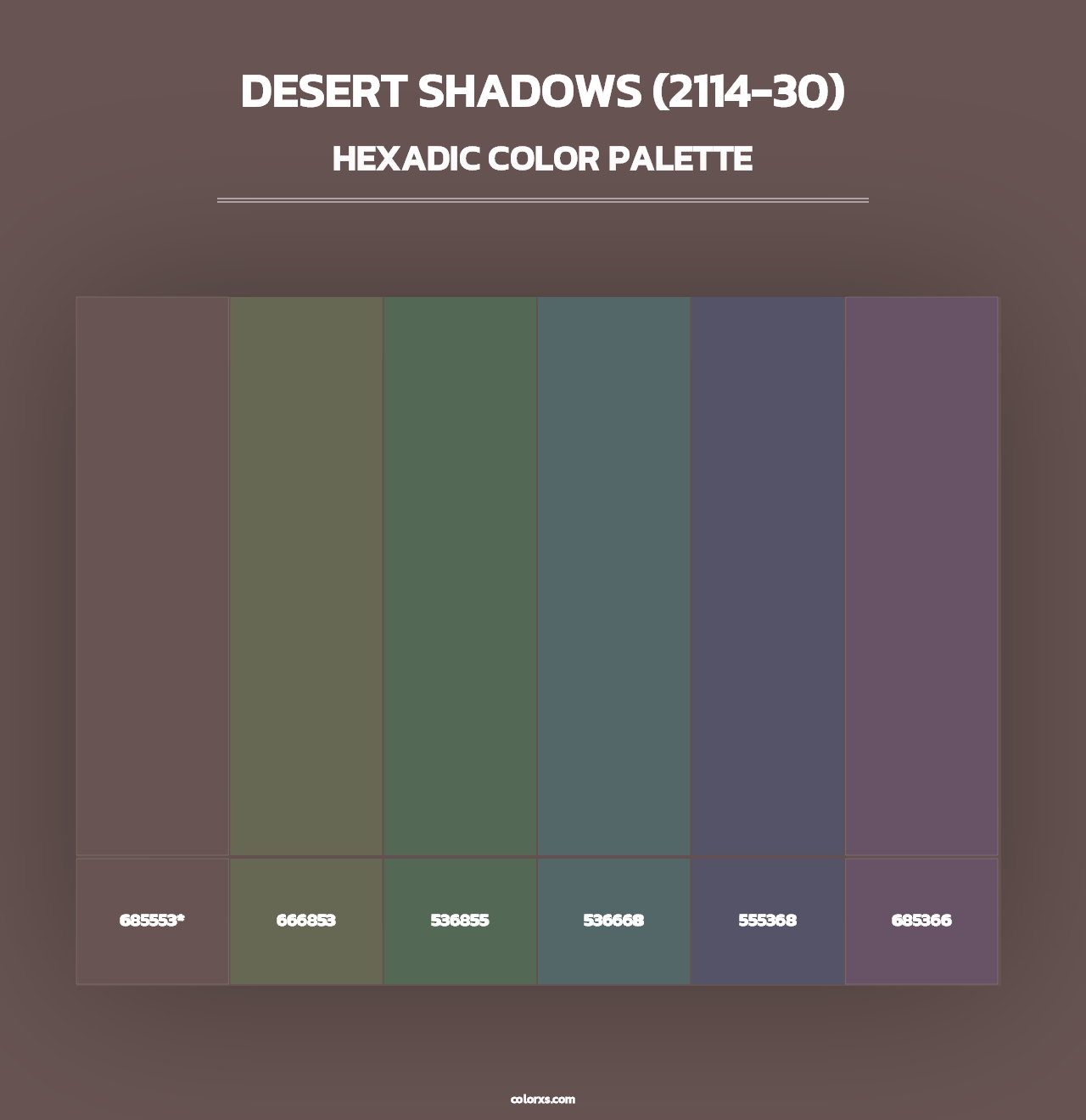Desert Shadows (2114-30) - Hexadic Color Palette