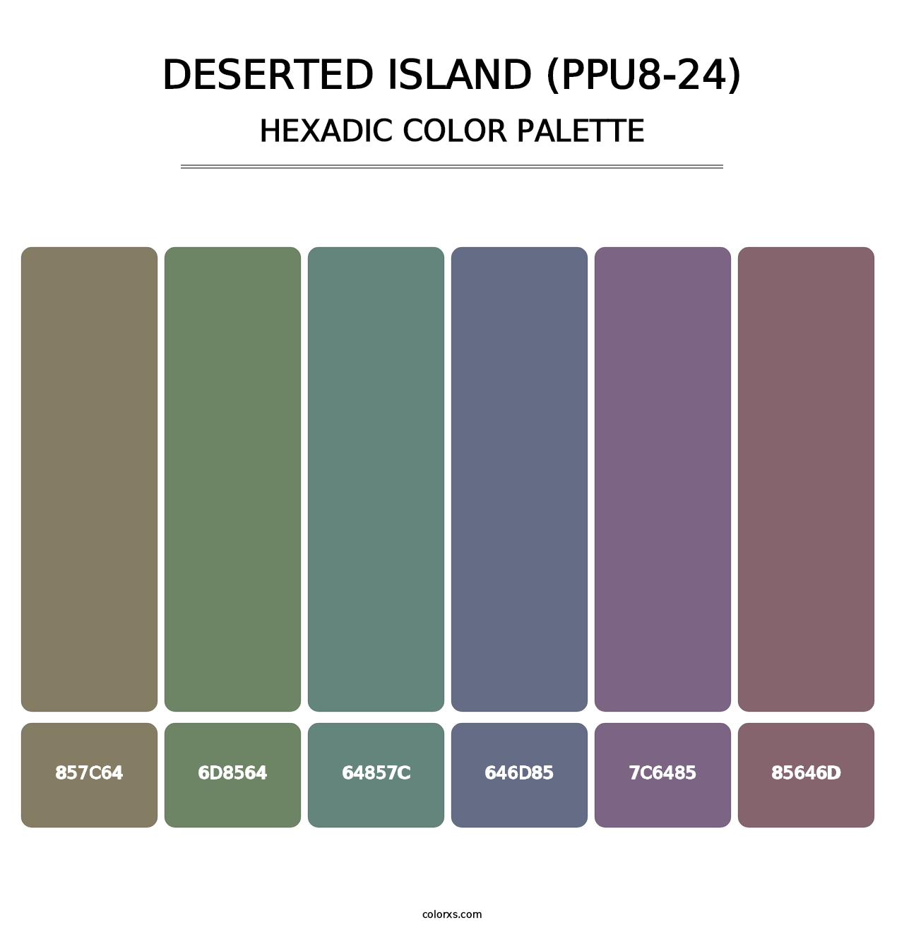 Deserted Island (PPU8-24) - Hexadic Color Palette