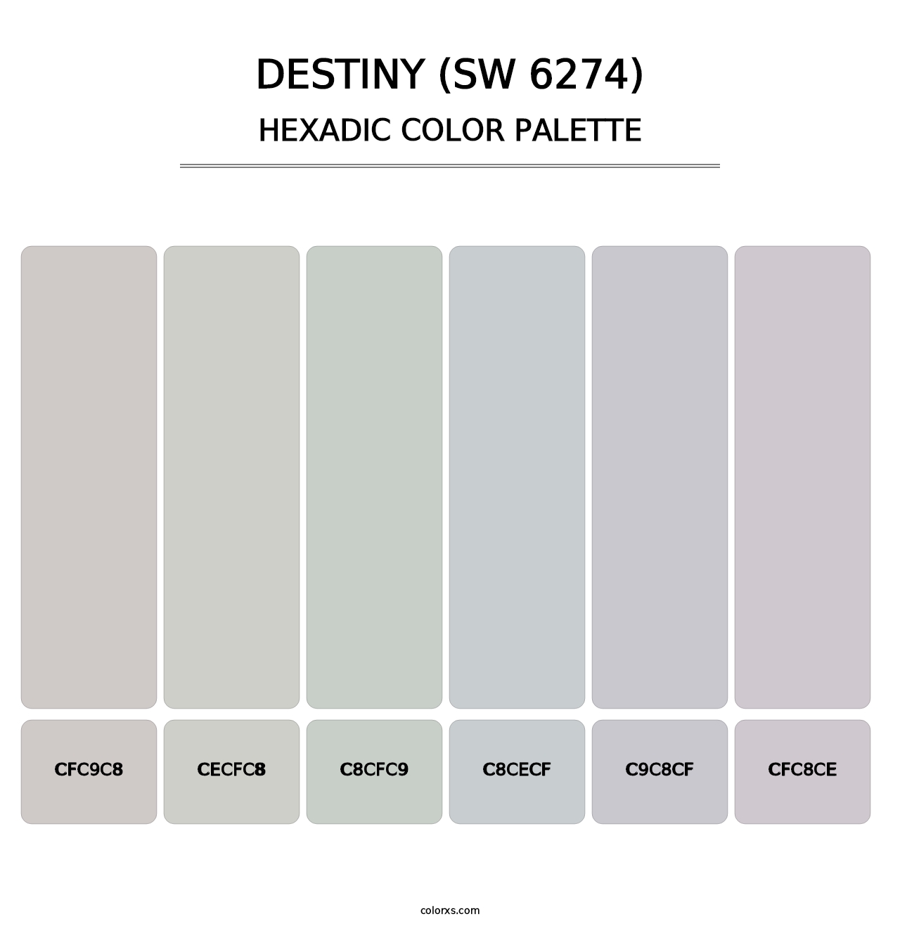 Destiny (SW 6274) - Hexadic Color Palette