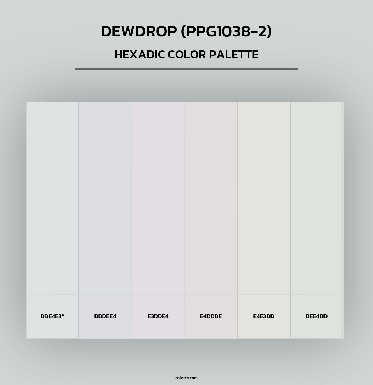 Dewdrop (PPG1038-2) - Hexadic Color Palette