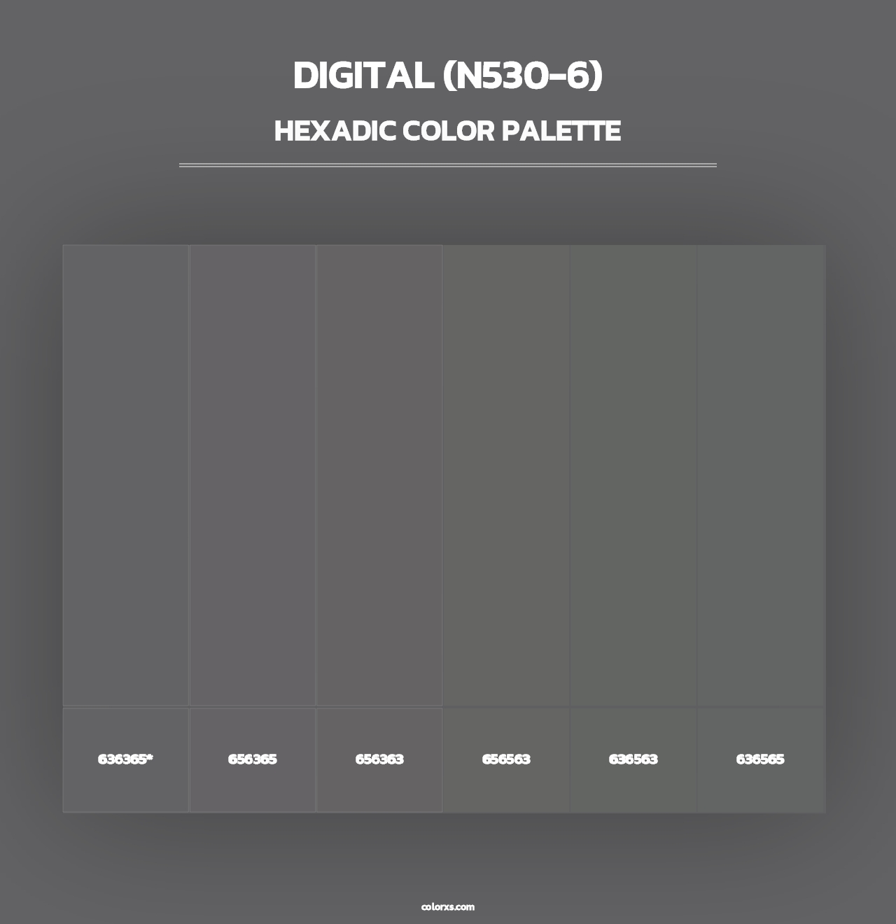 Digital (N530-6) - Hexadic Color Palette