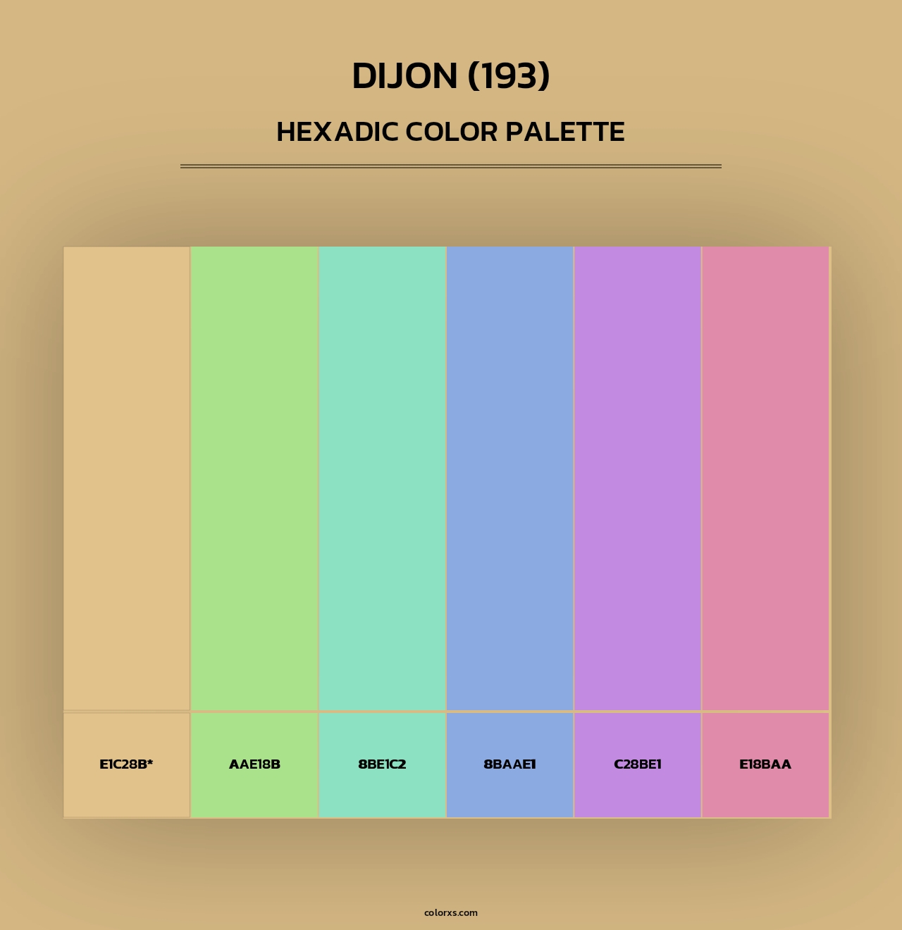 Dijon (193) - Hexadic Color Palette